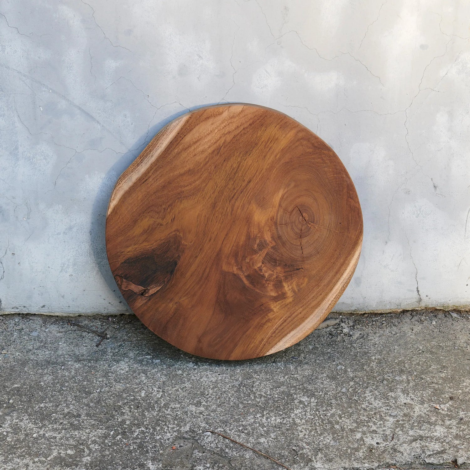 Teak Round Wood Slab-15.7" x 15.7"