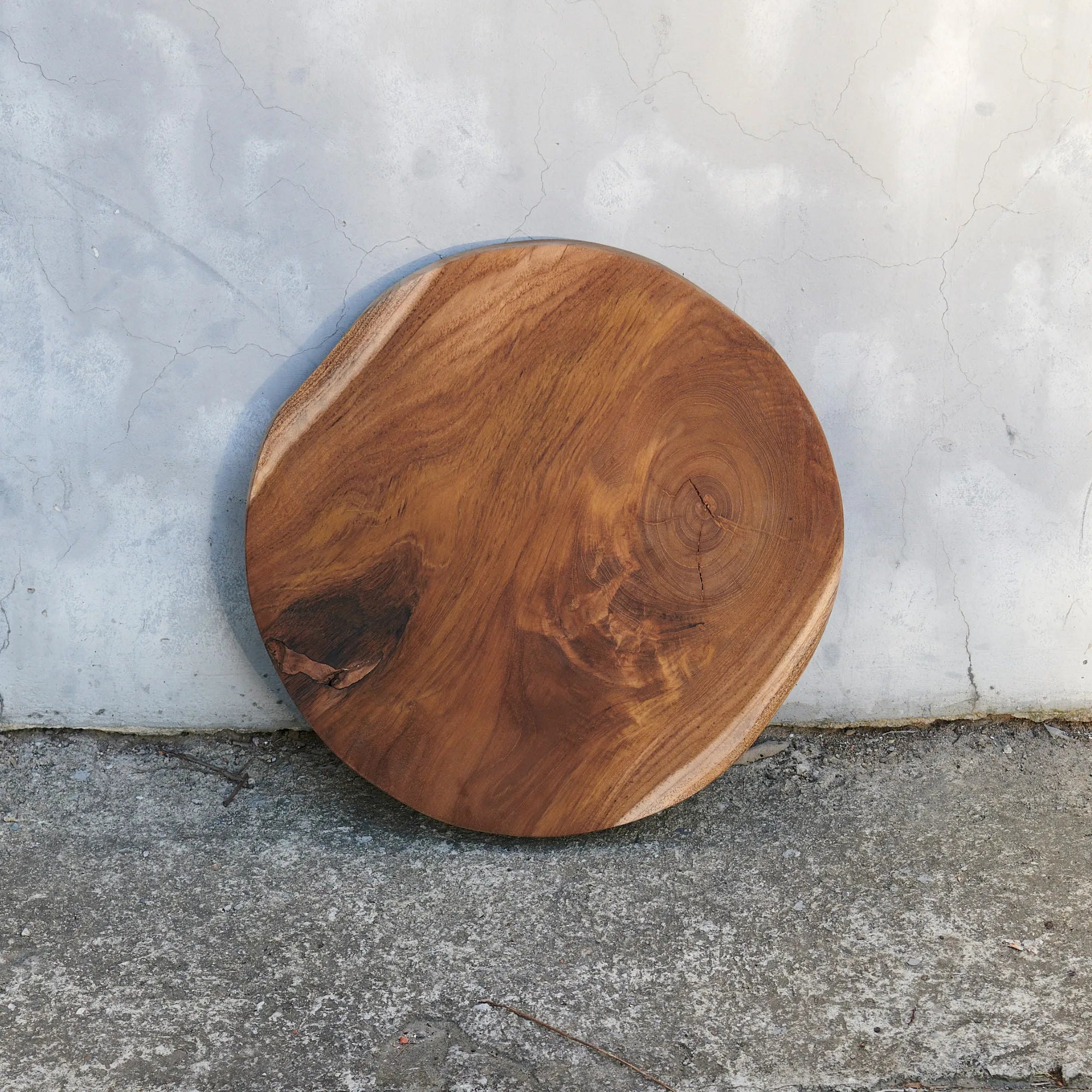 Teak Round Wood Slab-15.7" x 15.7"