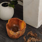 Teak Wood Abstract Straight Bowl & Vase - 11.8" x 11.8" x 8.2"