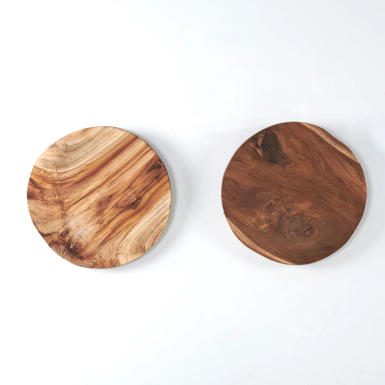 Teak Round Wood Slab-15.7" x 15.7"