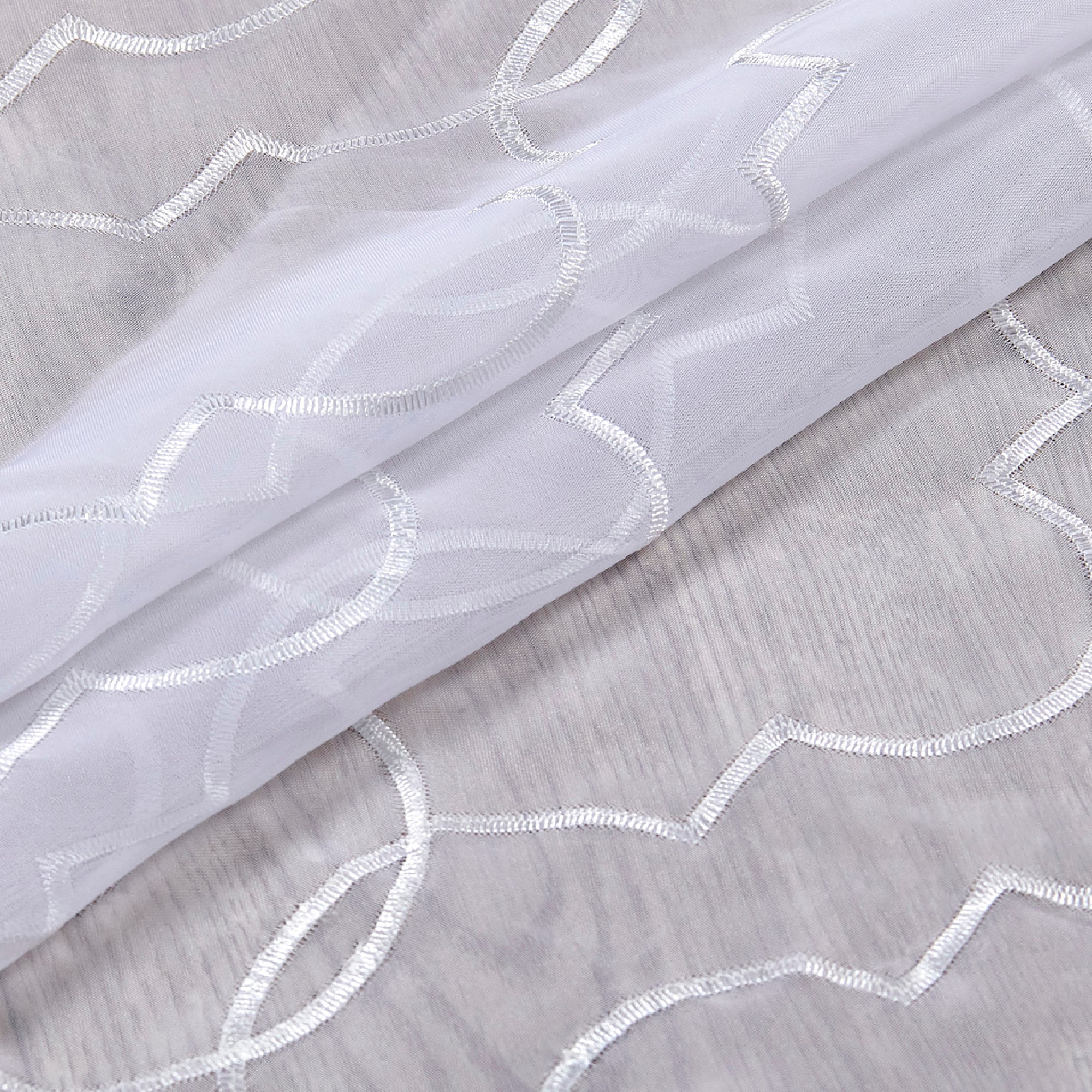Ogee Kitchen Sheer Curtain - Set of 3 (56"x20"&28"x36")