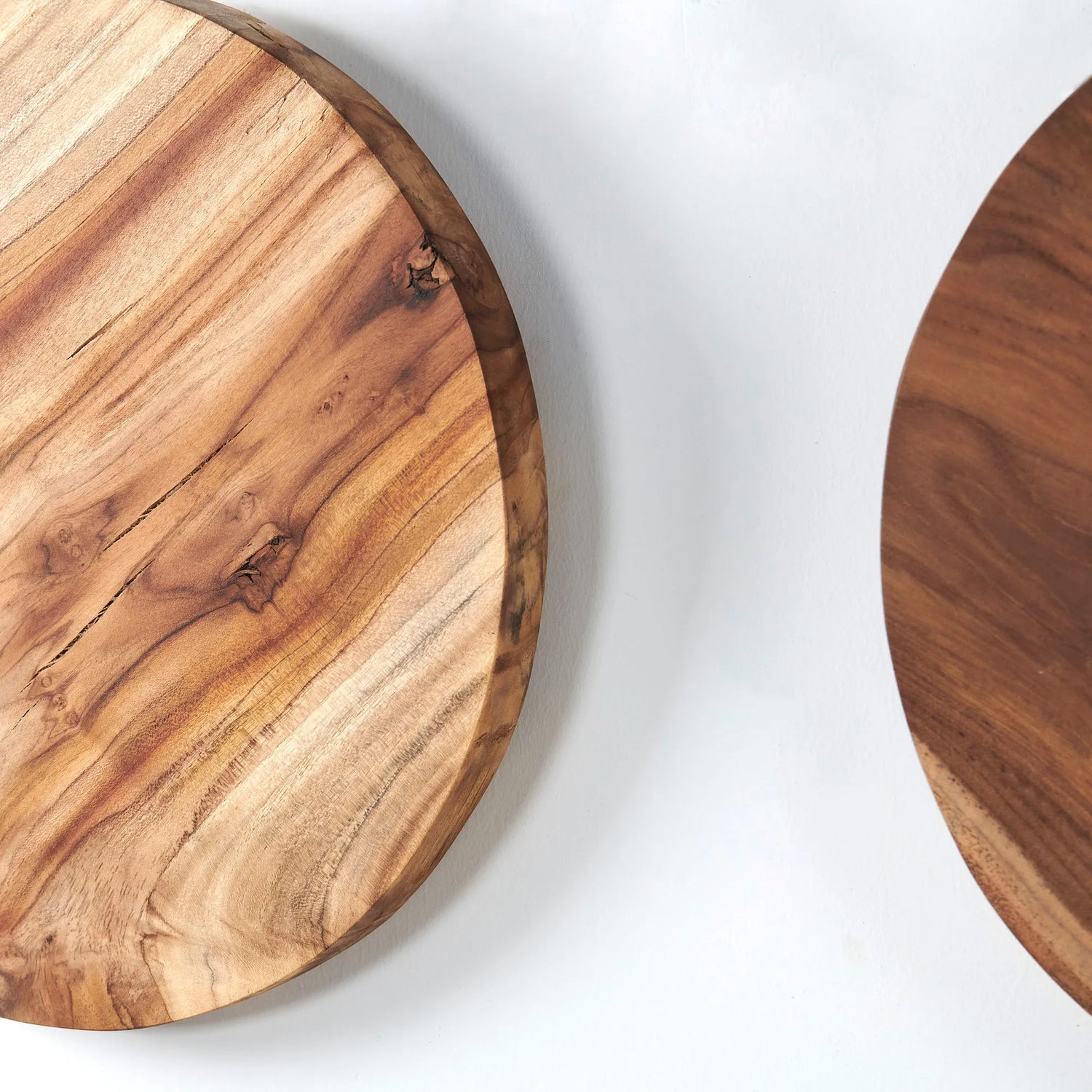 Teak Round Wood Slab-15.7" x 15.7"