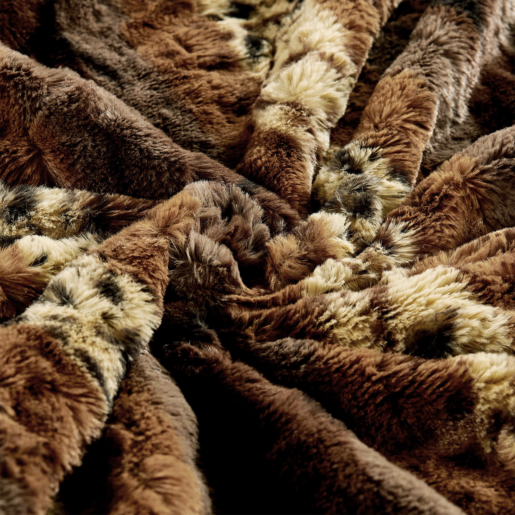 Leopard Print Double Sided Faux Fur Throw Blanket
