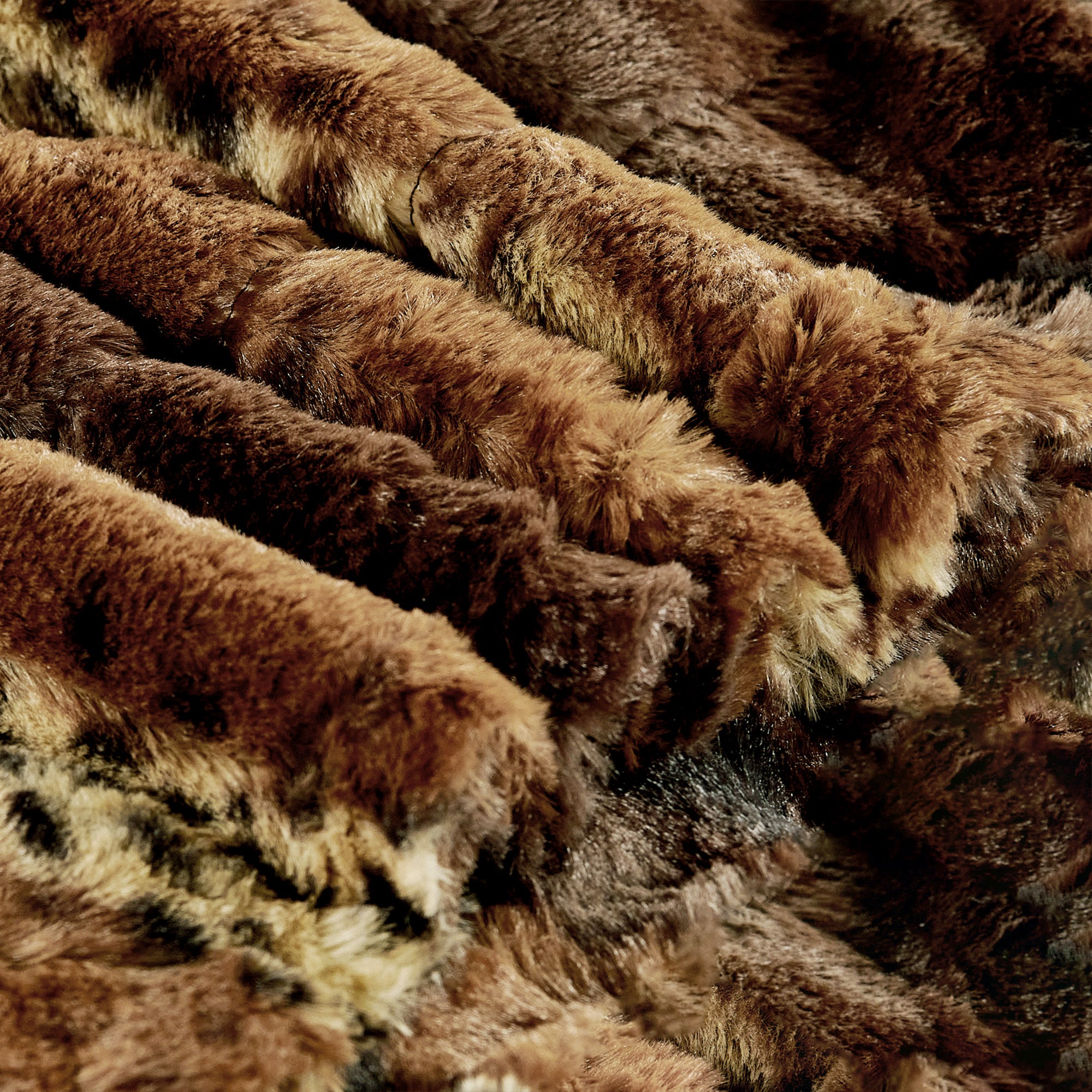Leopard Print Double Sided Faux Fur Throw Blanket