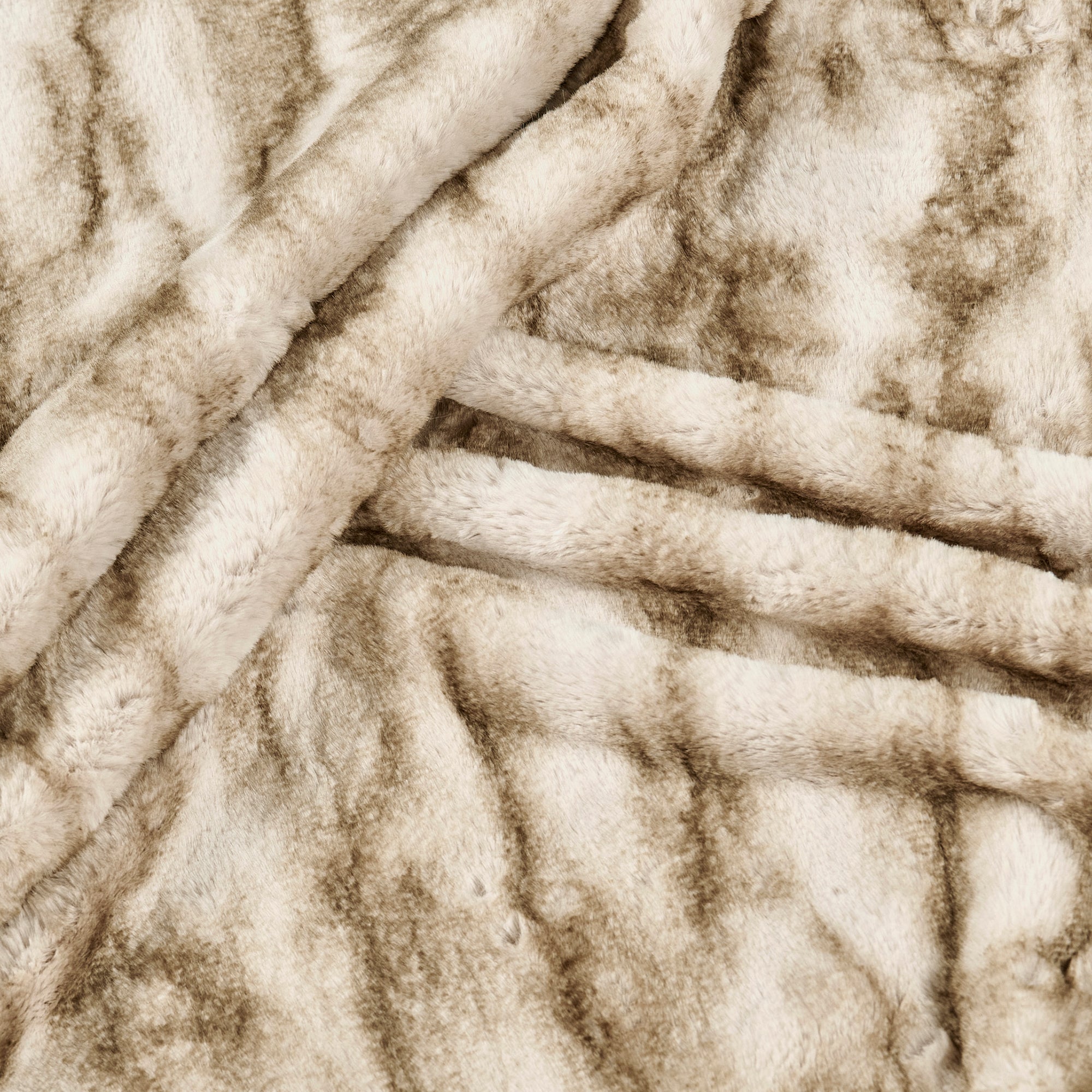 Raccoon Faux Fur Throw Blanket & Pillow Cover Set