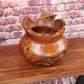 Teak Wood Cowak Vase Gentong - 11.8" x 11.8" x 9.8"
