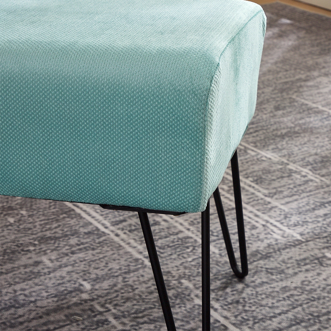 Milliken Plush Ottoman (19" x 13" x 17")