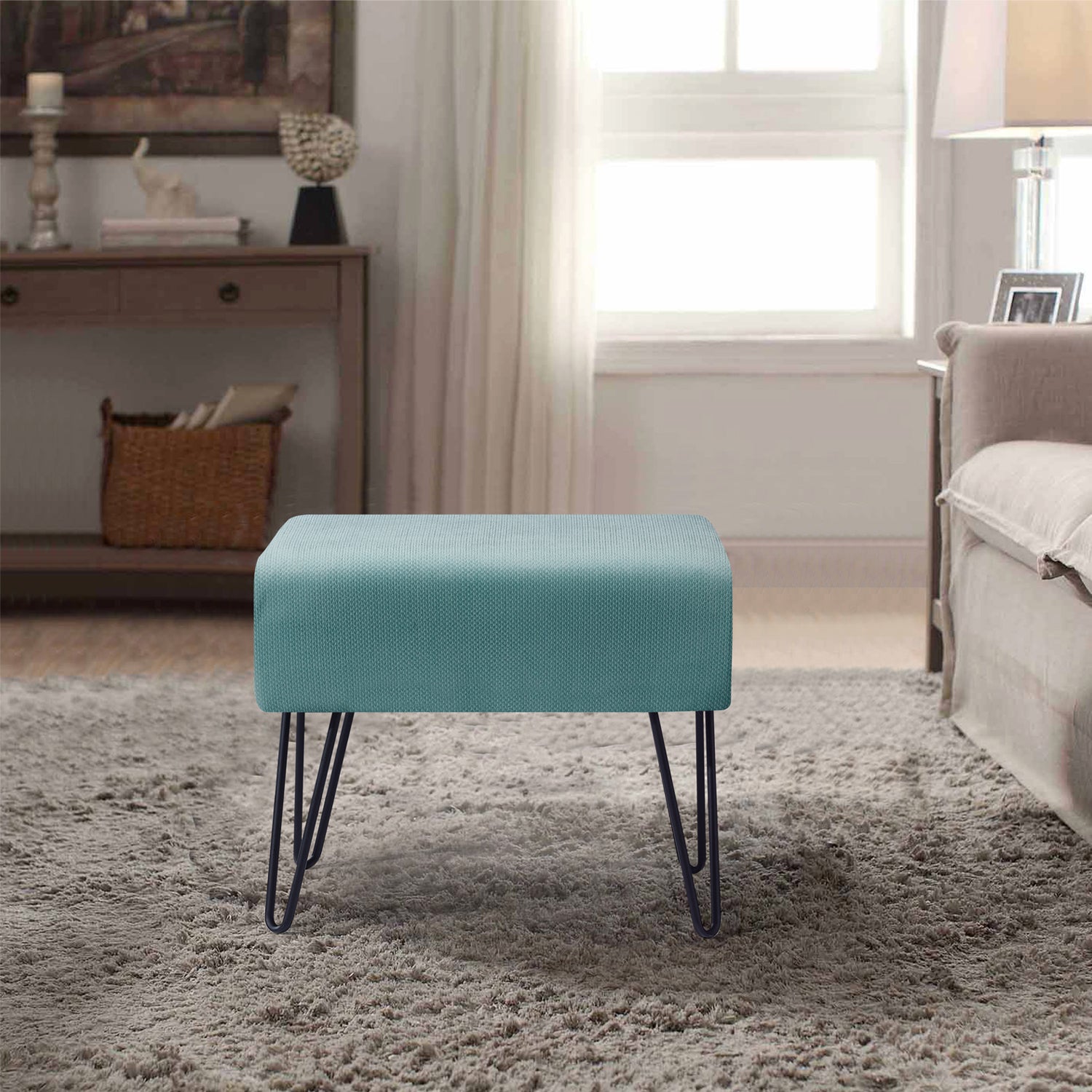 Milliken Plush Ottoman (19" x 13" x 17")