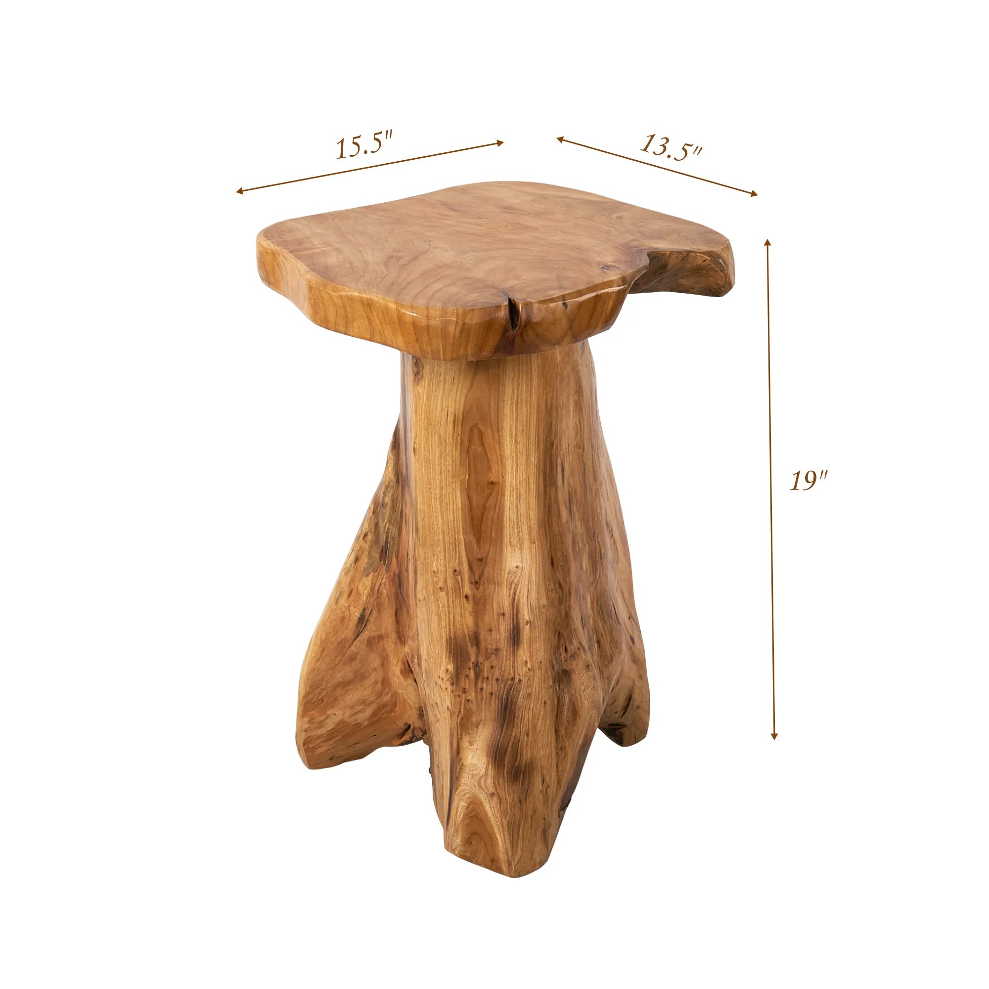 Cedar Wood Flower Stand End Table (13.5" x 15.5" x 19.5")