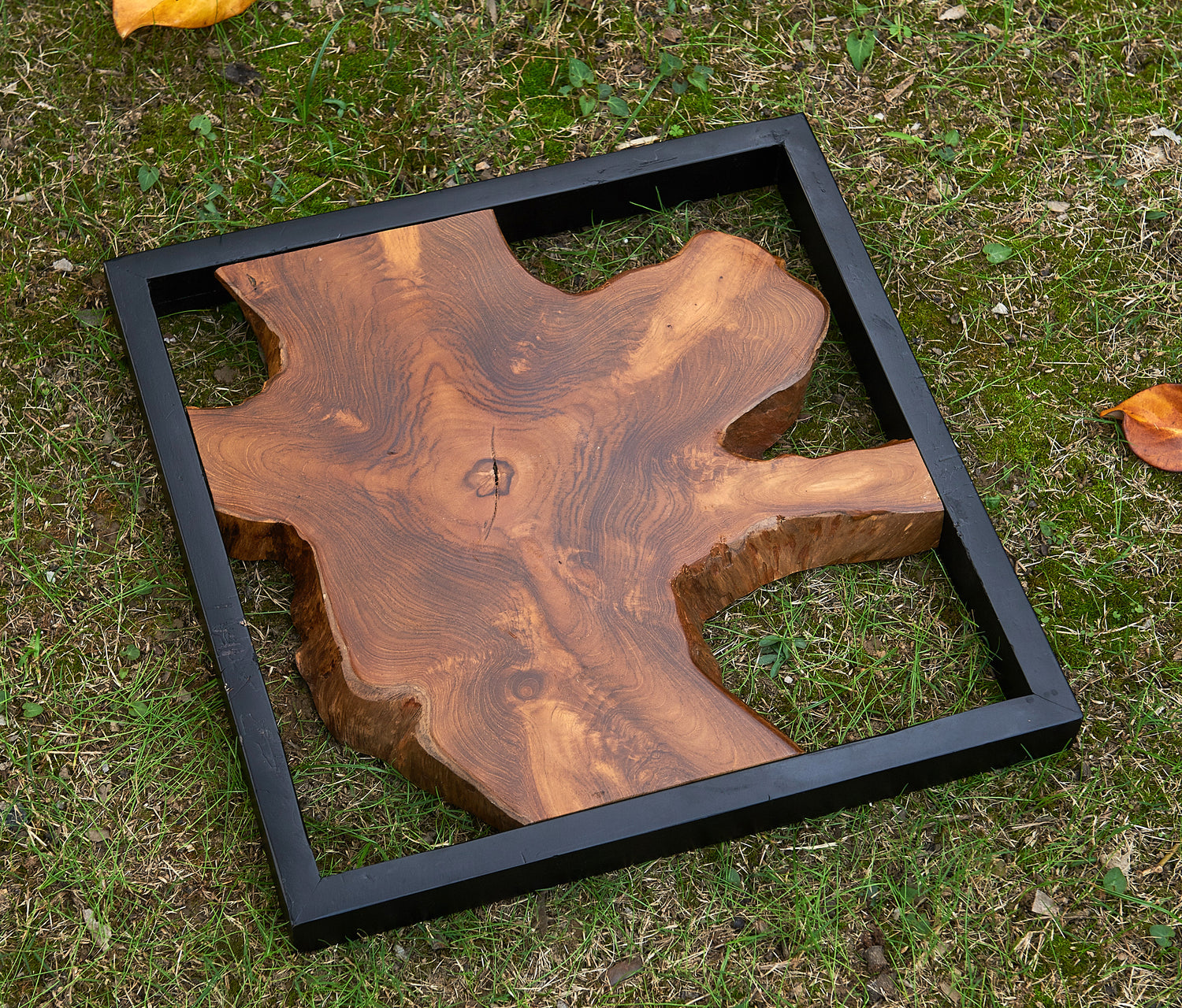 Vertical Ampyang Teak Wall Art (17" x 17" x 1.6")