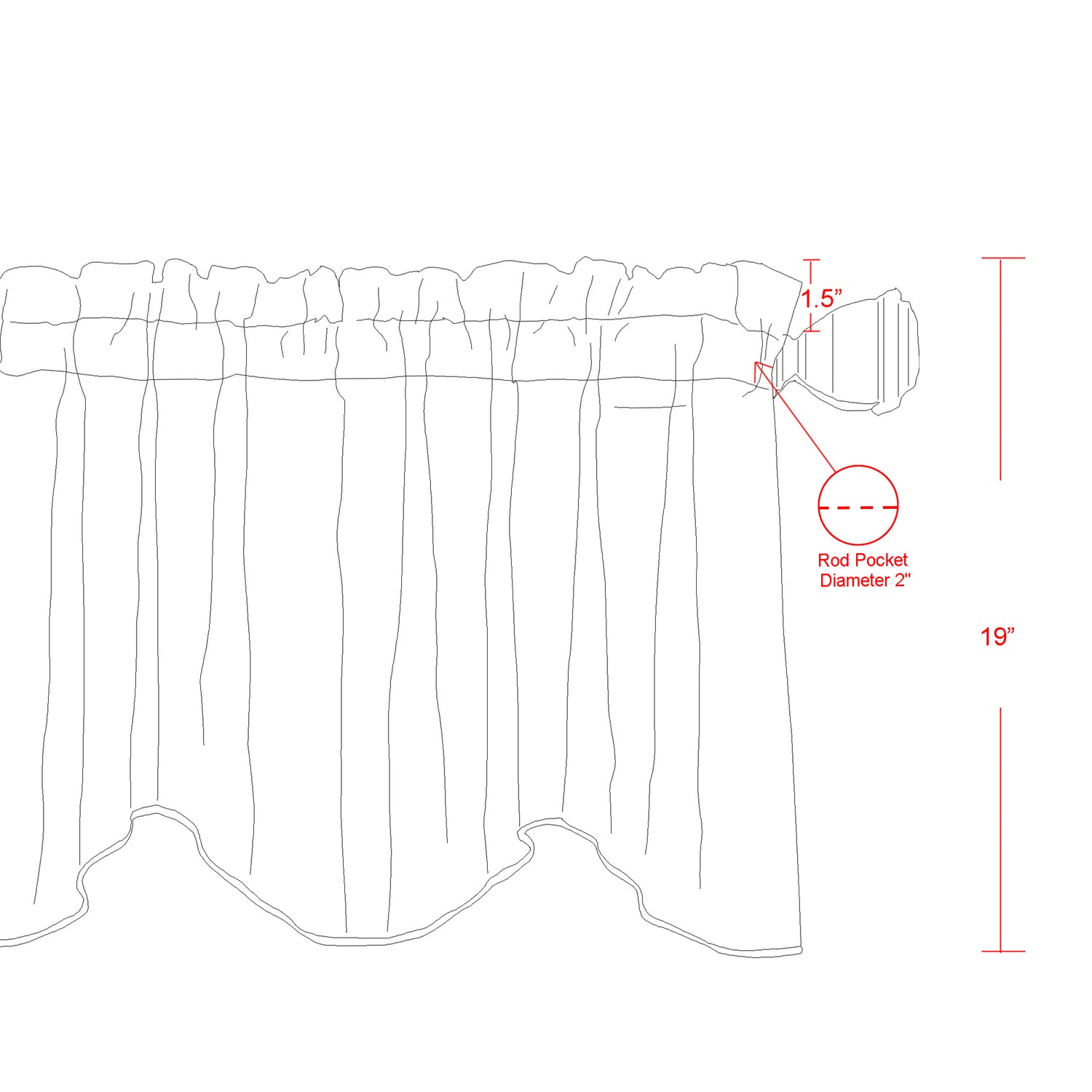 Canary Printed Microplush Valance (60"x19")