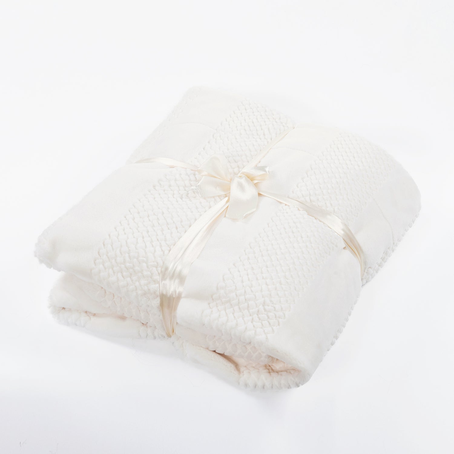 Snow Rabbit Faux Fur Throw Blanket (50"x60")