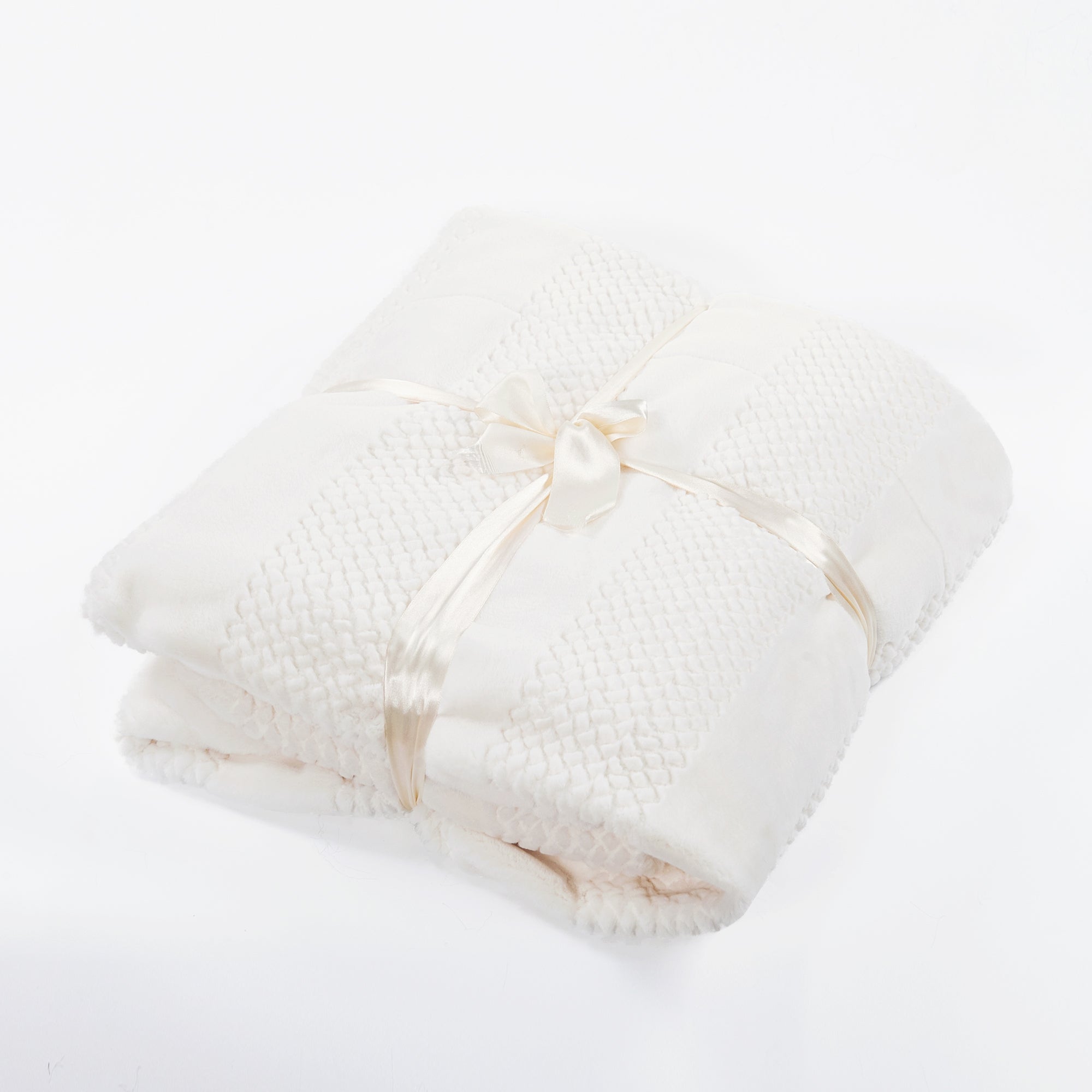 Snow Rabbit Faux Fur Throw Blanket (50"x60")