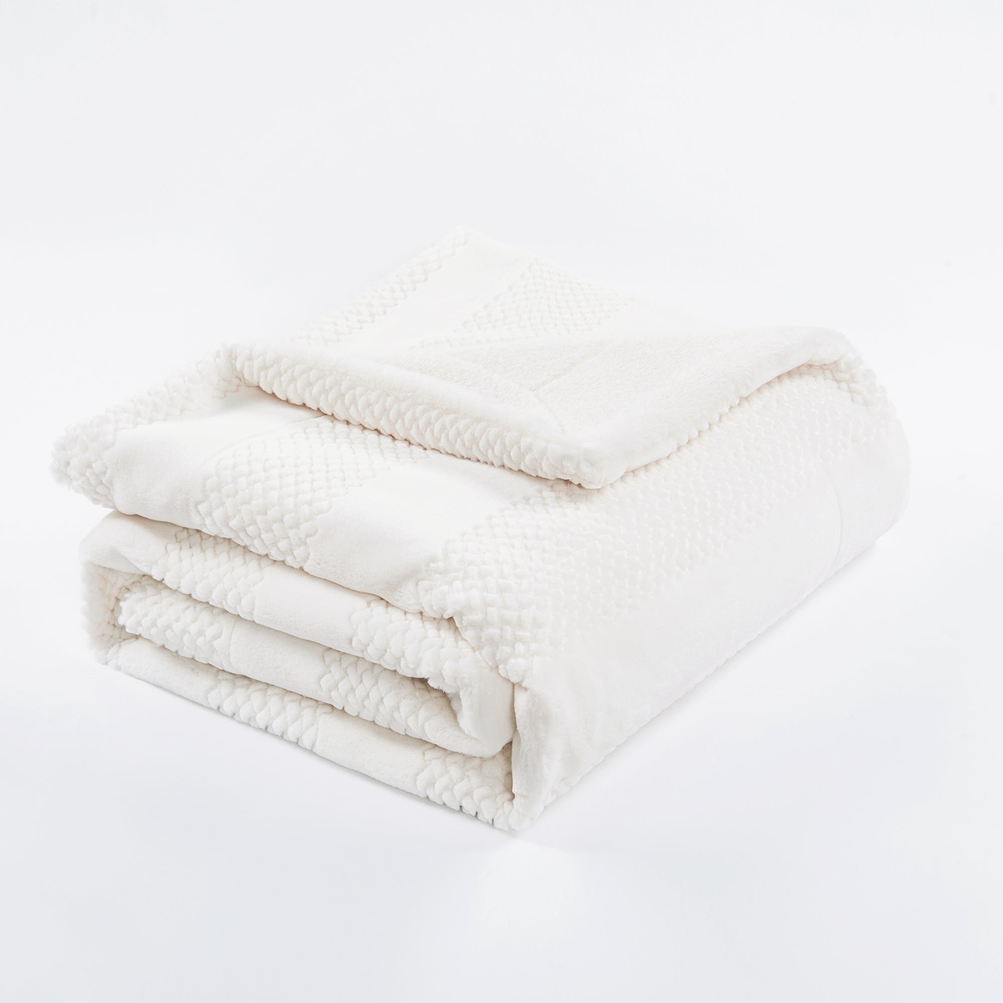 Snow Rabbit Faux Fur Throw Blanket (50"x60")