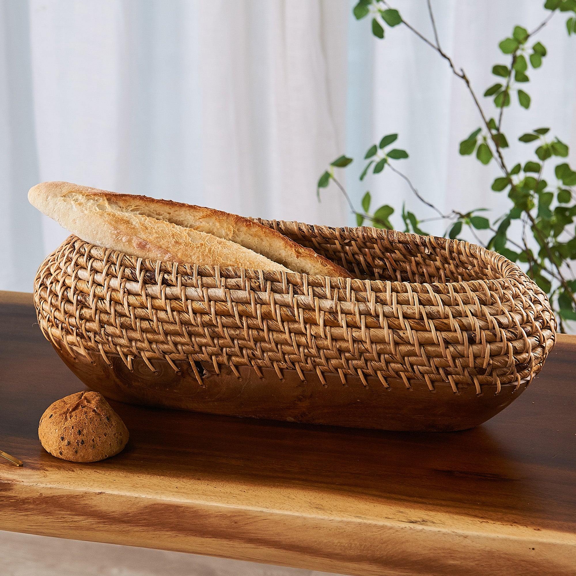 Kapal Handcrafted Teak Oval Bowl (16.9 " x 5.9" x 5.9")