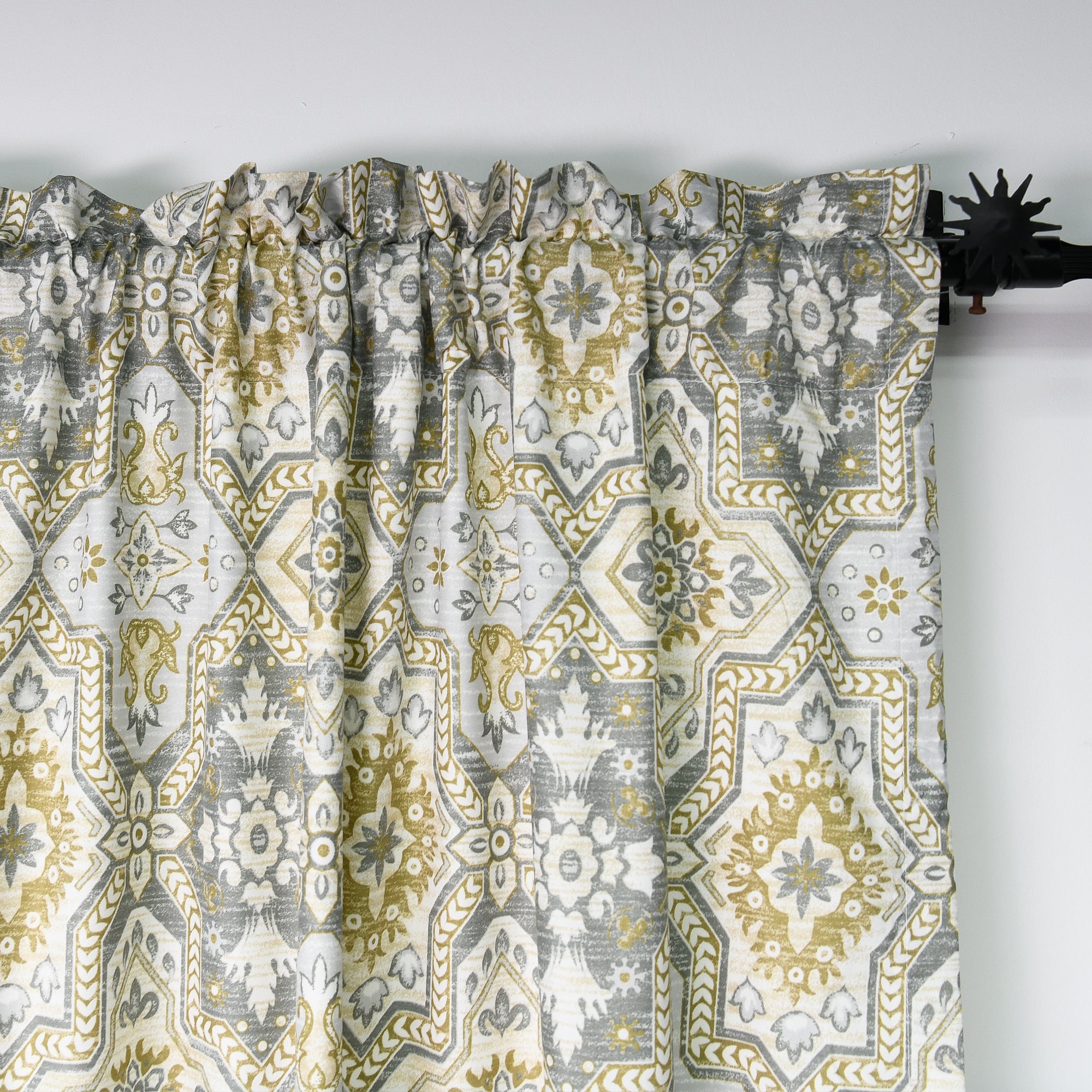 Lanza Printed Microfiber Curtain - Set of 2
