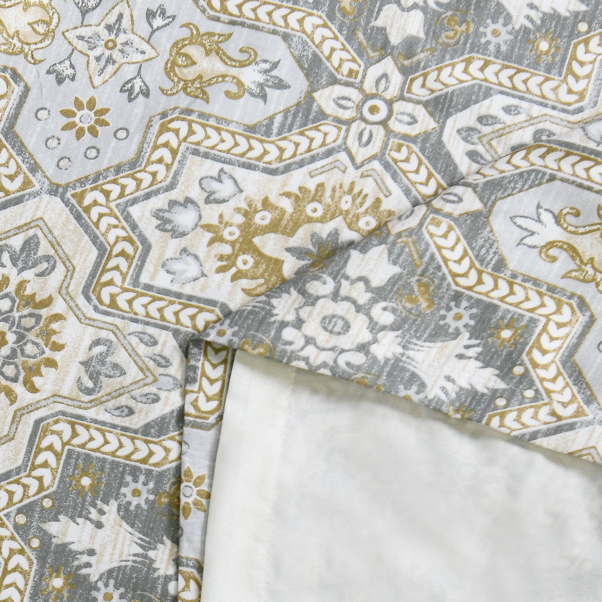 Lanza Printed Microfiber Curtain - Set of 2