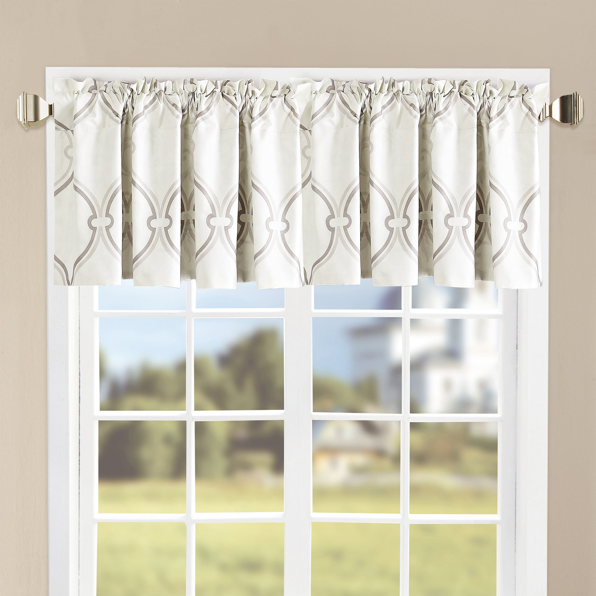 Marisol Printed Microfiber Valance - Set of 2 (60"x18")