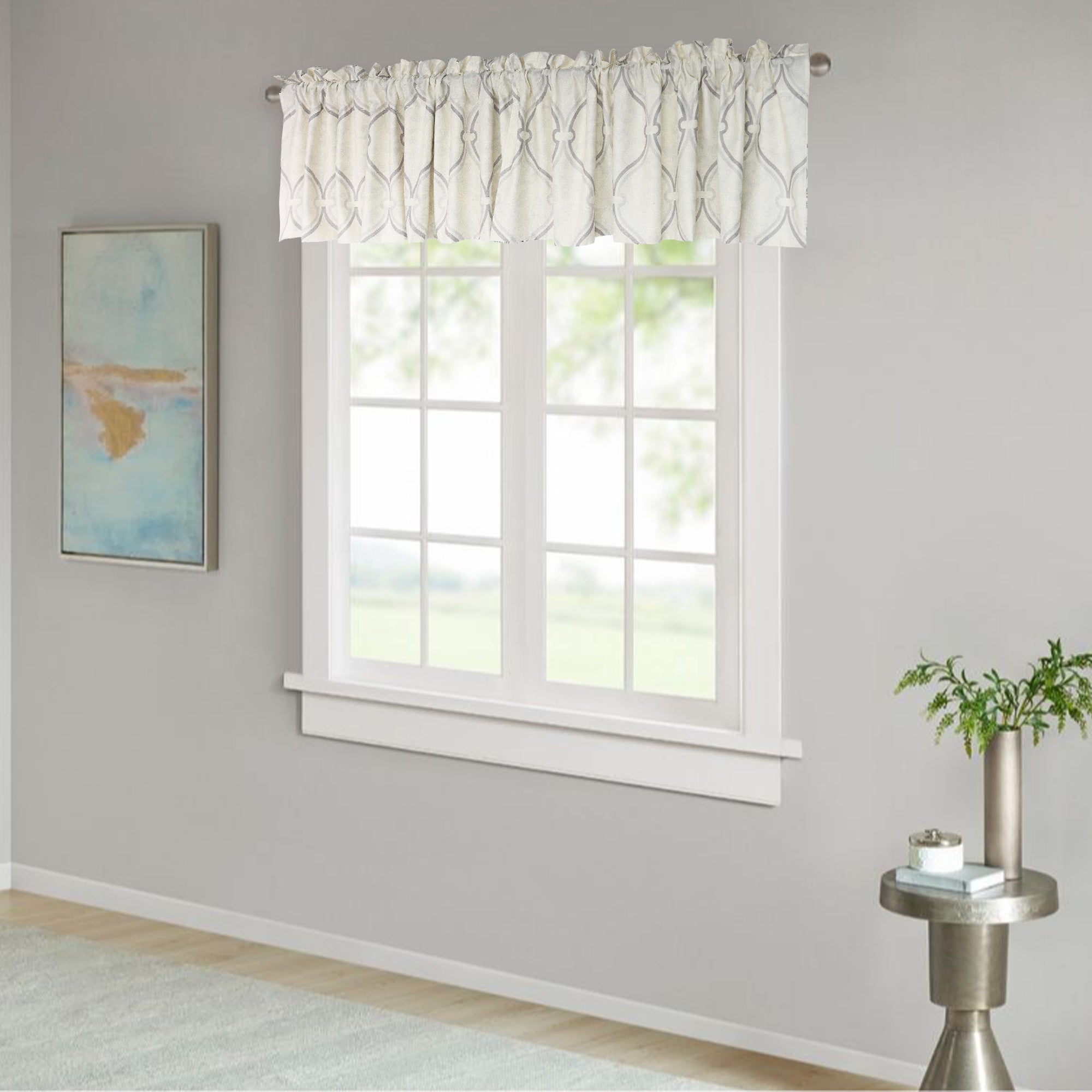 Marisol Printed Microfiber Valance - Set of 2 (60"x18")
