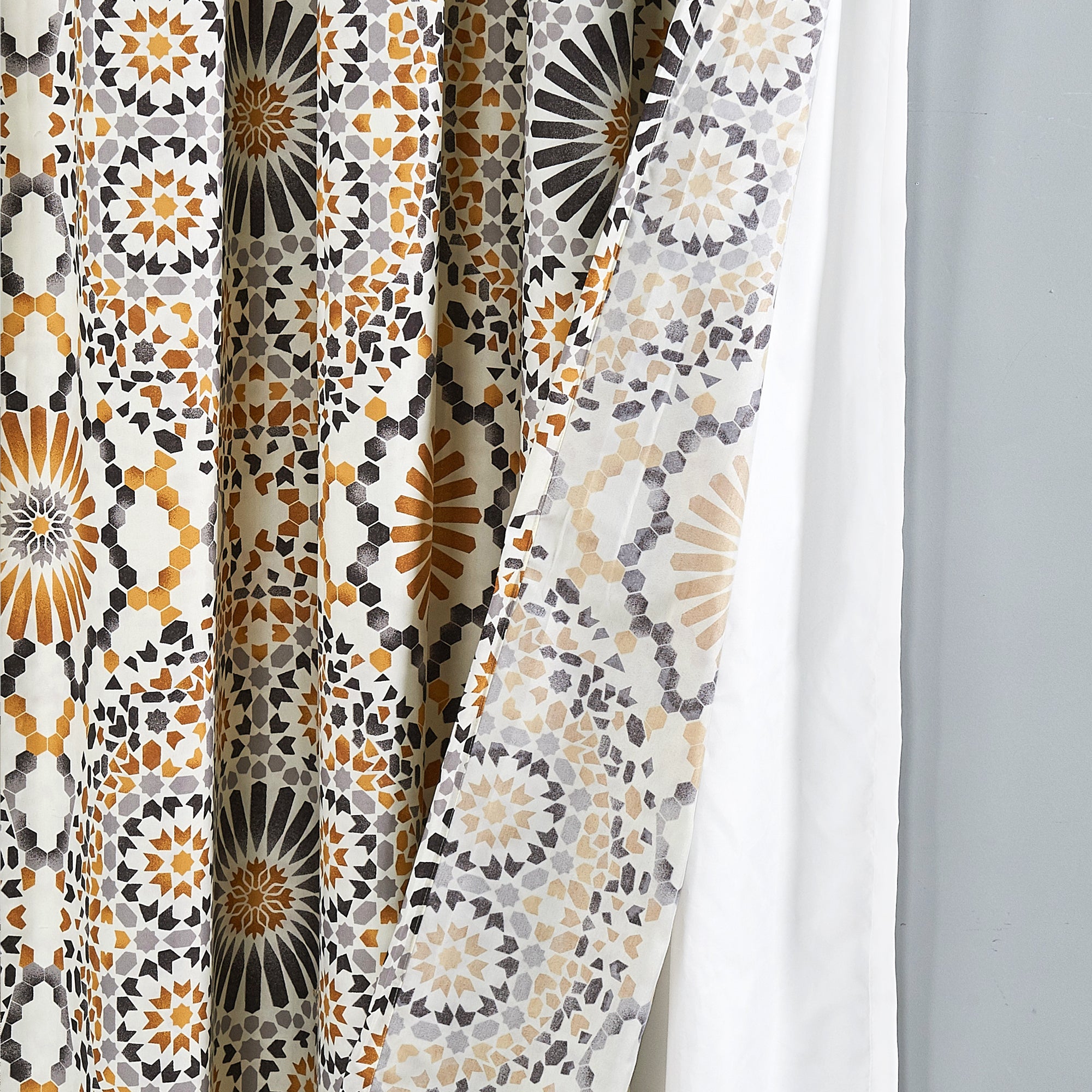 Tradewinds Printed Microfiber Curtain - Set of 2 (60"x84")
