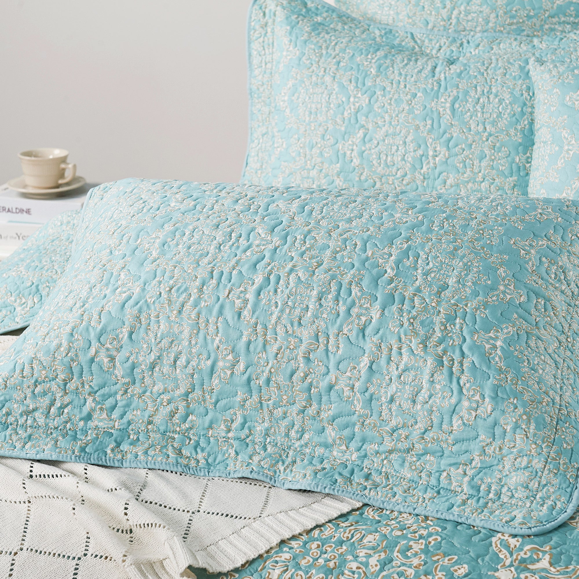 7 Piece Mystic Printed Microfiber Quilts Set