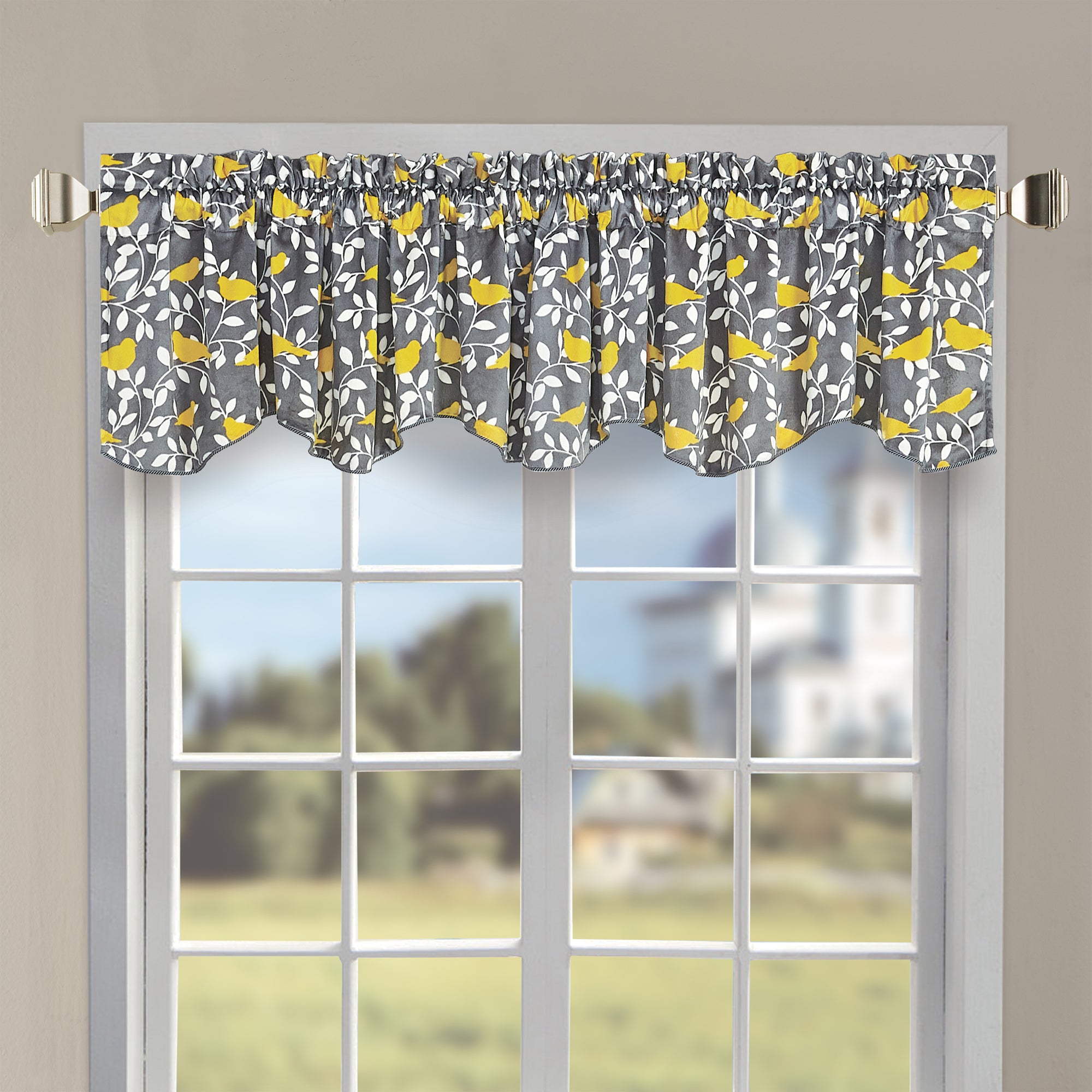 Canary Printed Microplush Valance (60"x19")