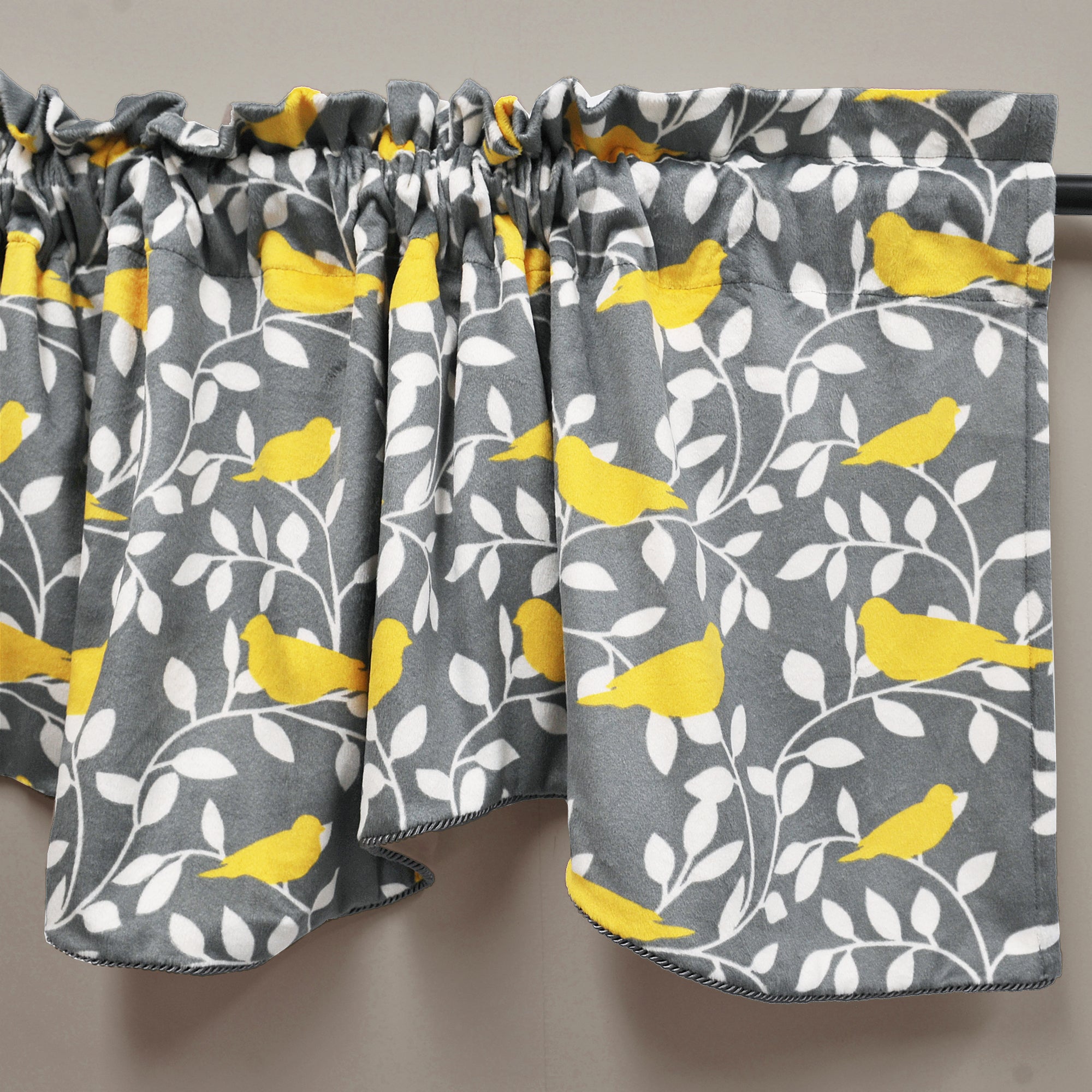 Canary Printed Microplush Valance (60"x19")
