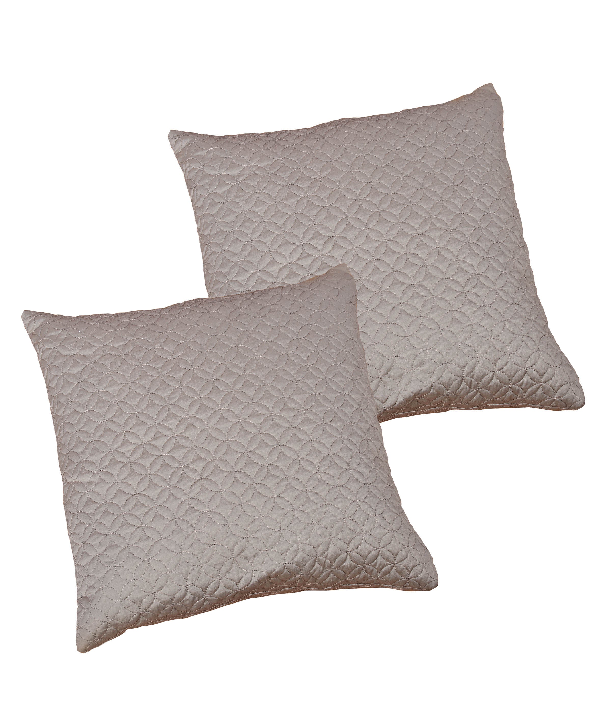 Marquesa Circile Embroidery Silk 2 Piece Decorative Pillow Covers (20" x 20")