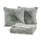 Pompom Faux Fur Throw Blanket & 2 Pillow Cover Set- 50" x 60"/20" x 20"