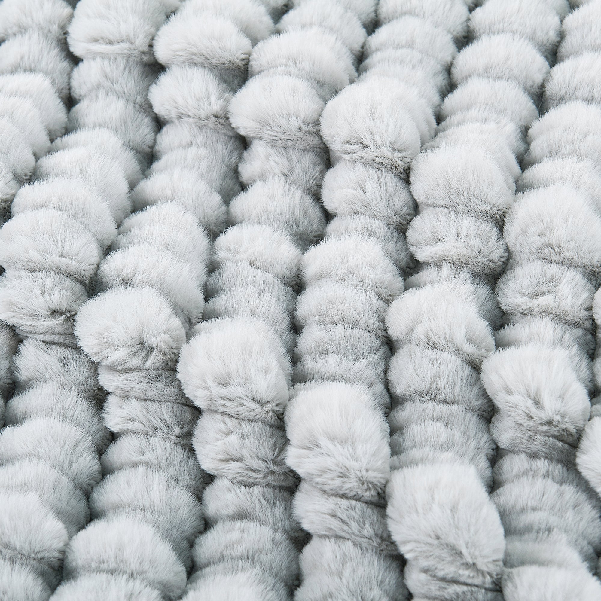 Spandex Striped Heavy Rabbit Faux Fur Throw Blanket (50"x60")