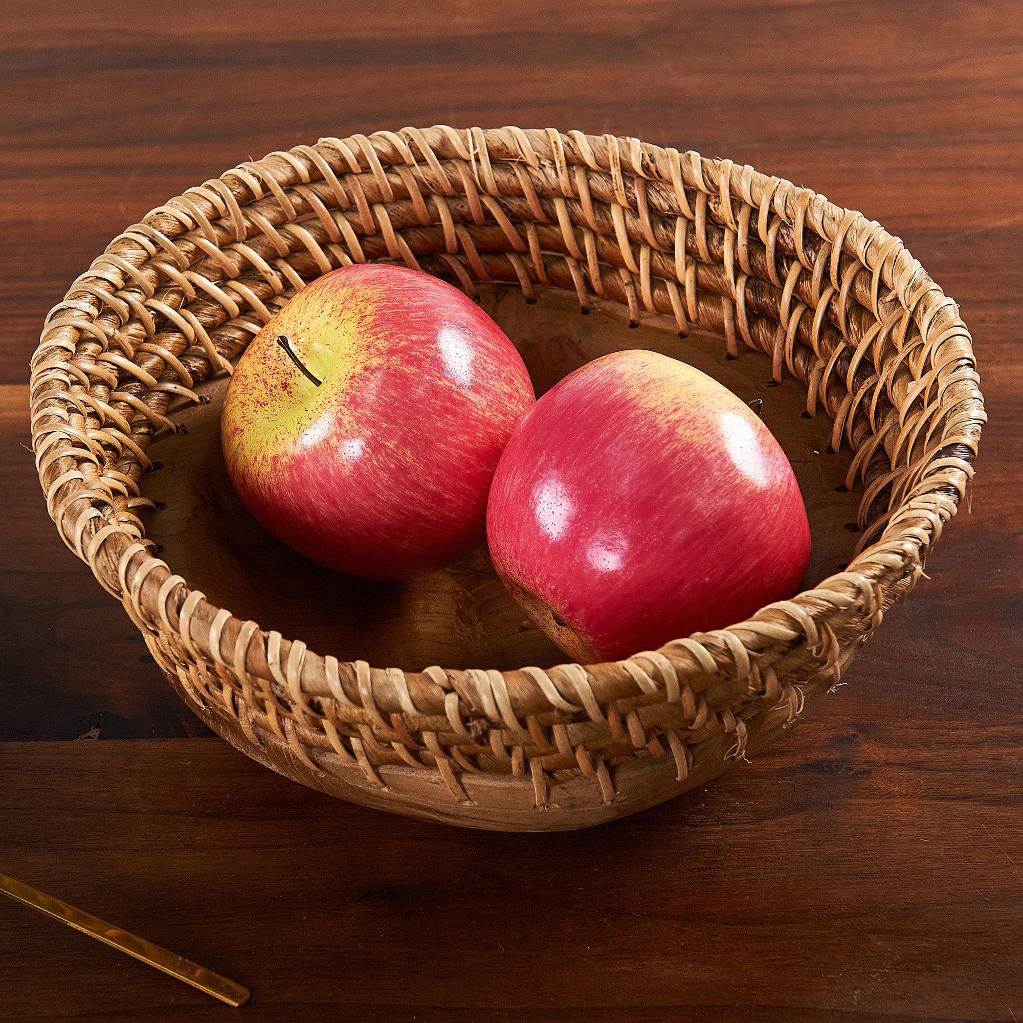 Sonic Handcrafted Teak Round Bowl (9.8" x 9.8" x 3.5")