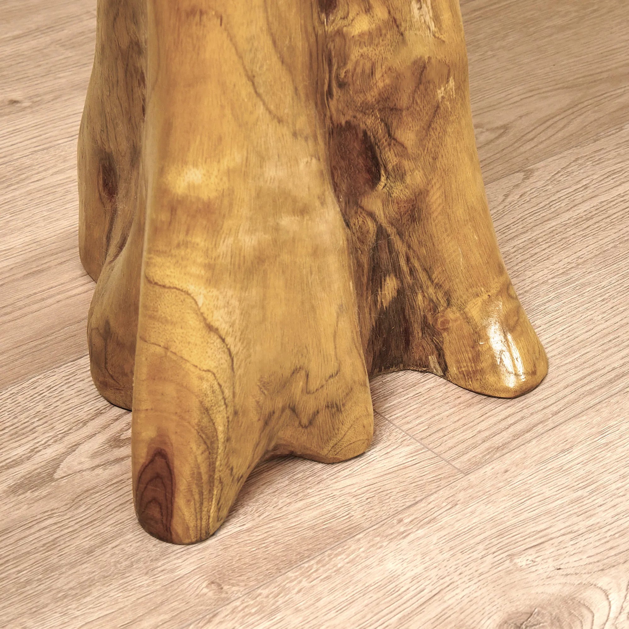 Teak Wood End Table - 15.5" x 15.5" x 19.5"