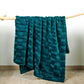 Leaf Pattern Faux Fur Throw Blanket - 50x60 inches