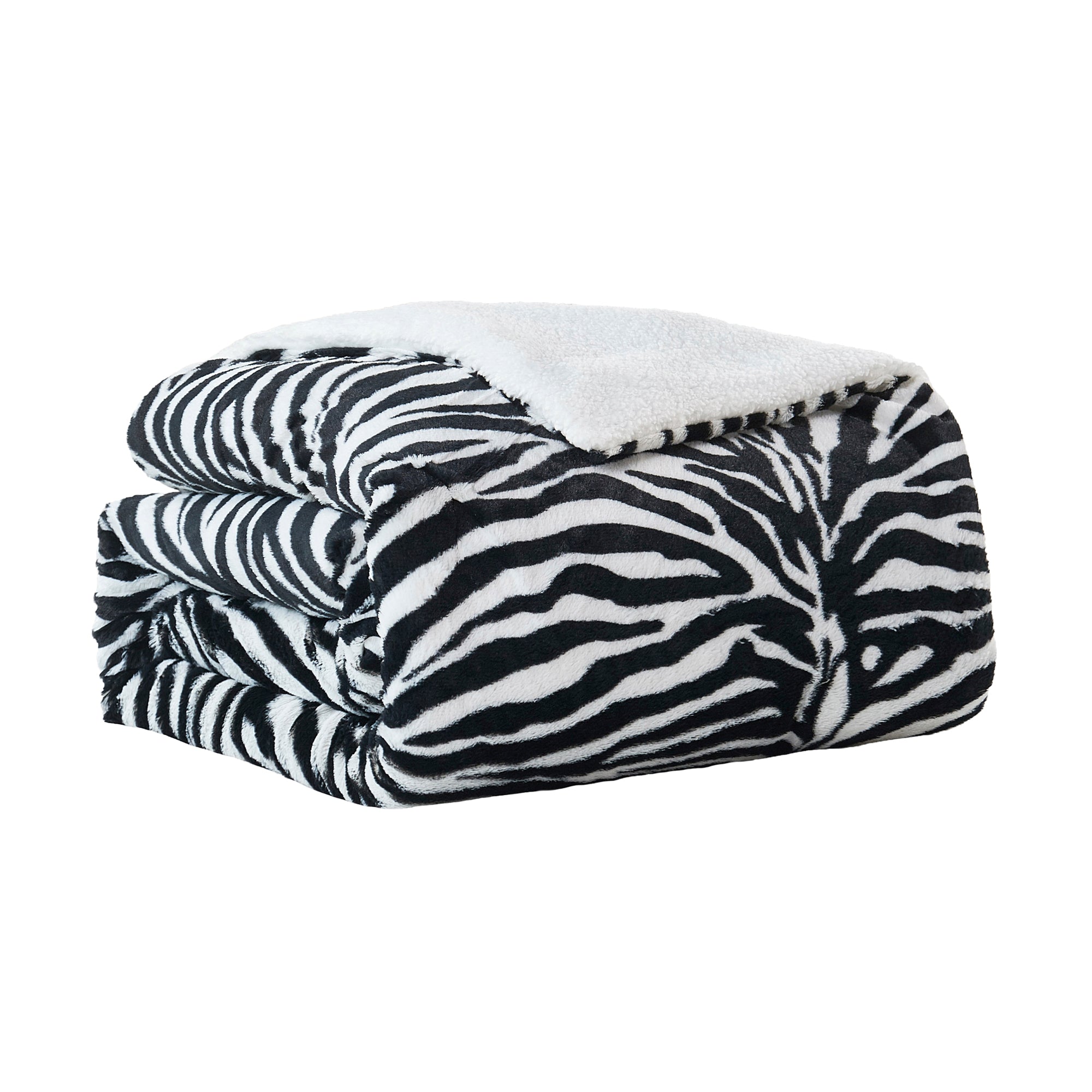 Animal Nature Faux Fur with Sherpa Back Blanket (86"x92")