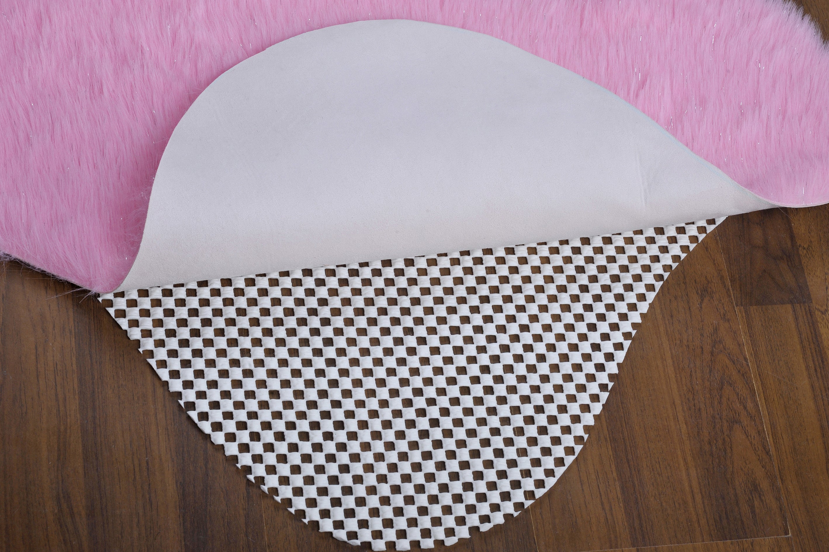 Faux Fur Rug with Slip Stopping Pad