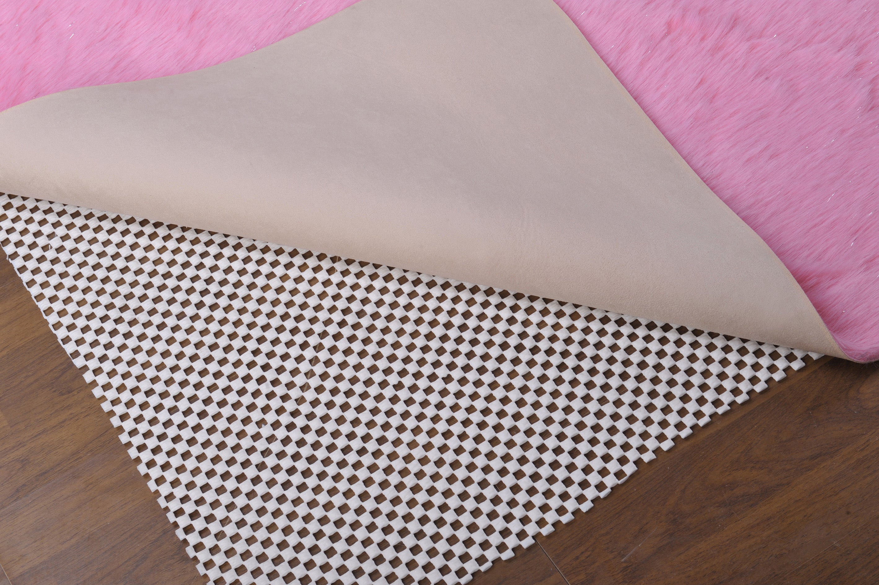 Faux Fur Rug with Slip Stopping Pad