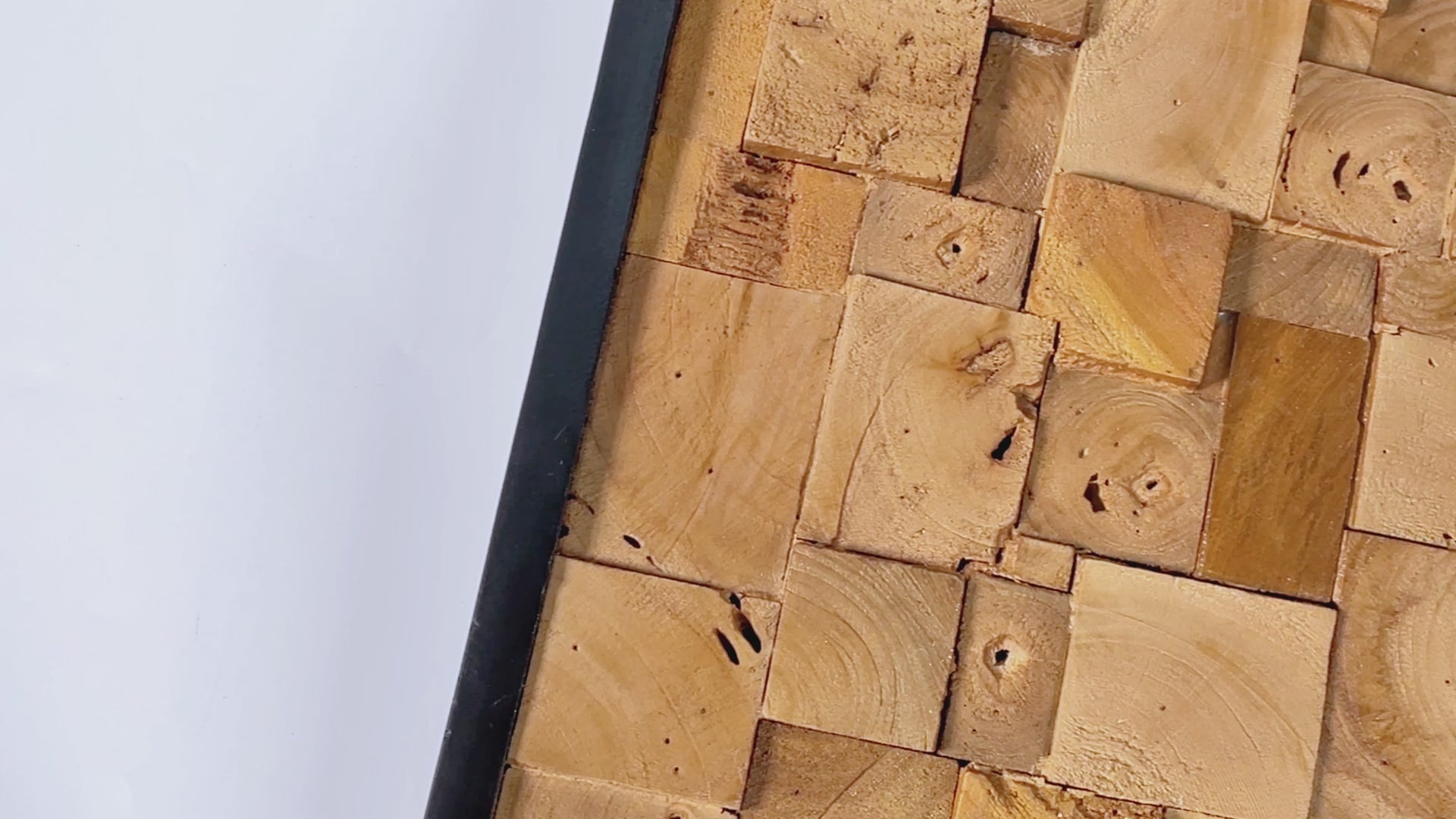 Square Simetris Teak Wall Art (17" x 17" x 1.6")