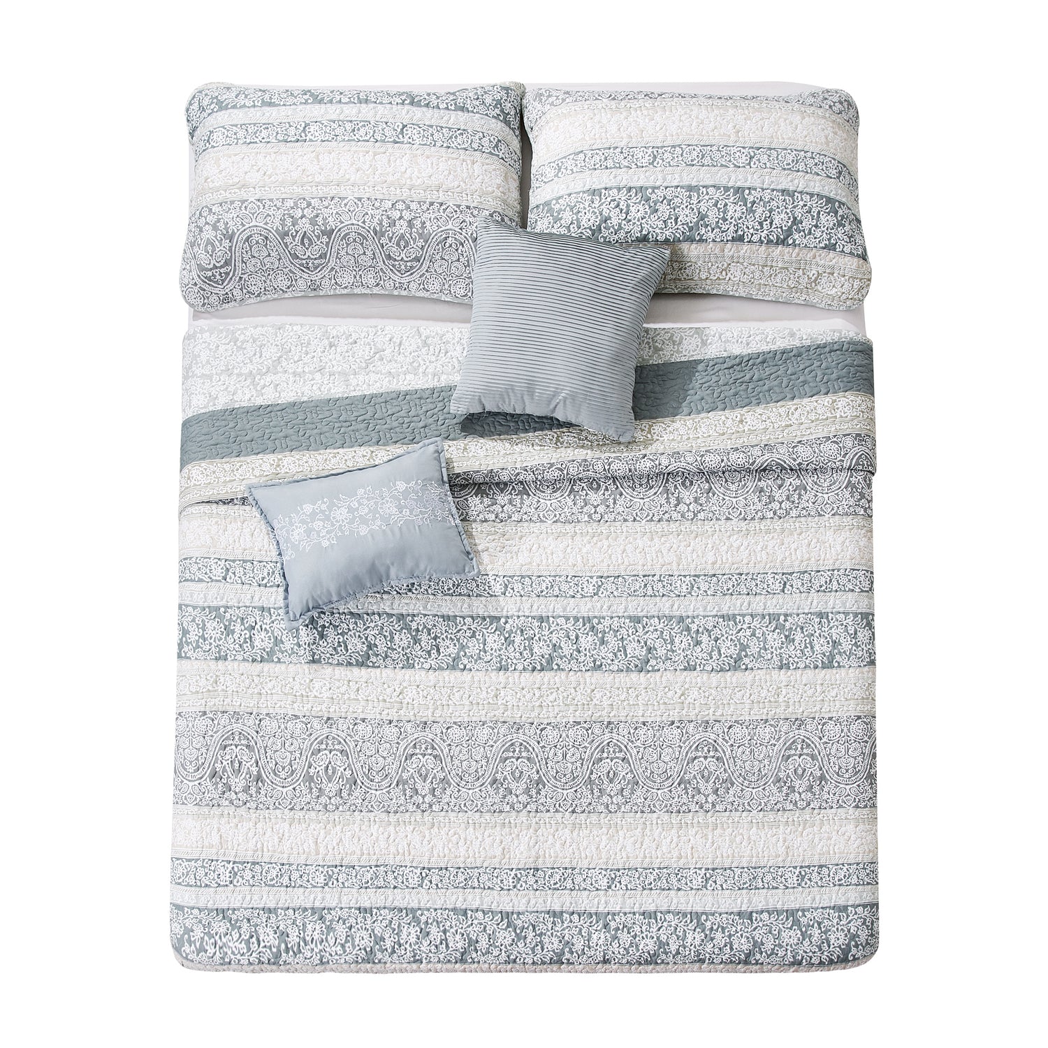 6 Piece Marchesa Printed Microfiber Quilts Set
