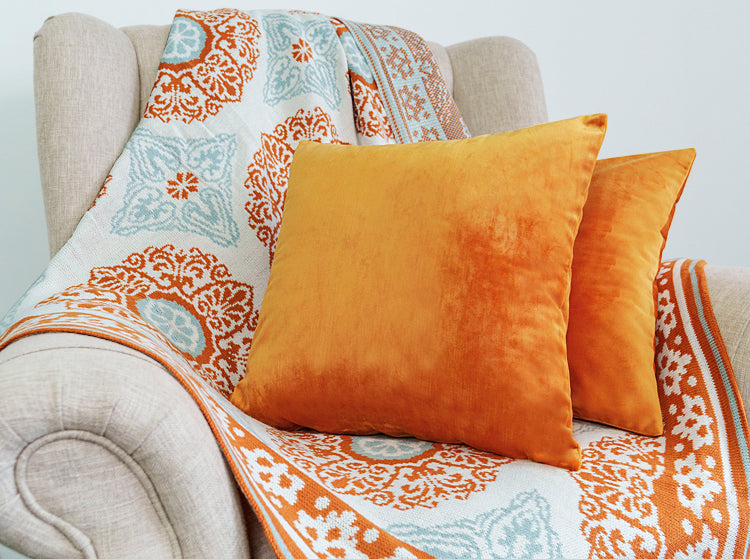 Woven Throw Blanket & Pillow Cover Set (50"x60"/18"x18")