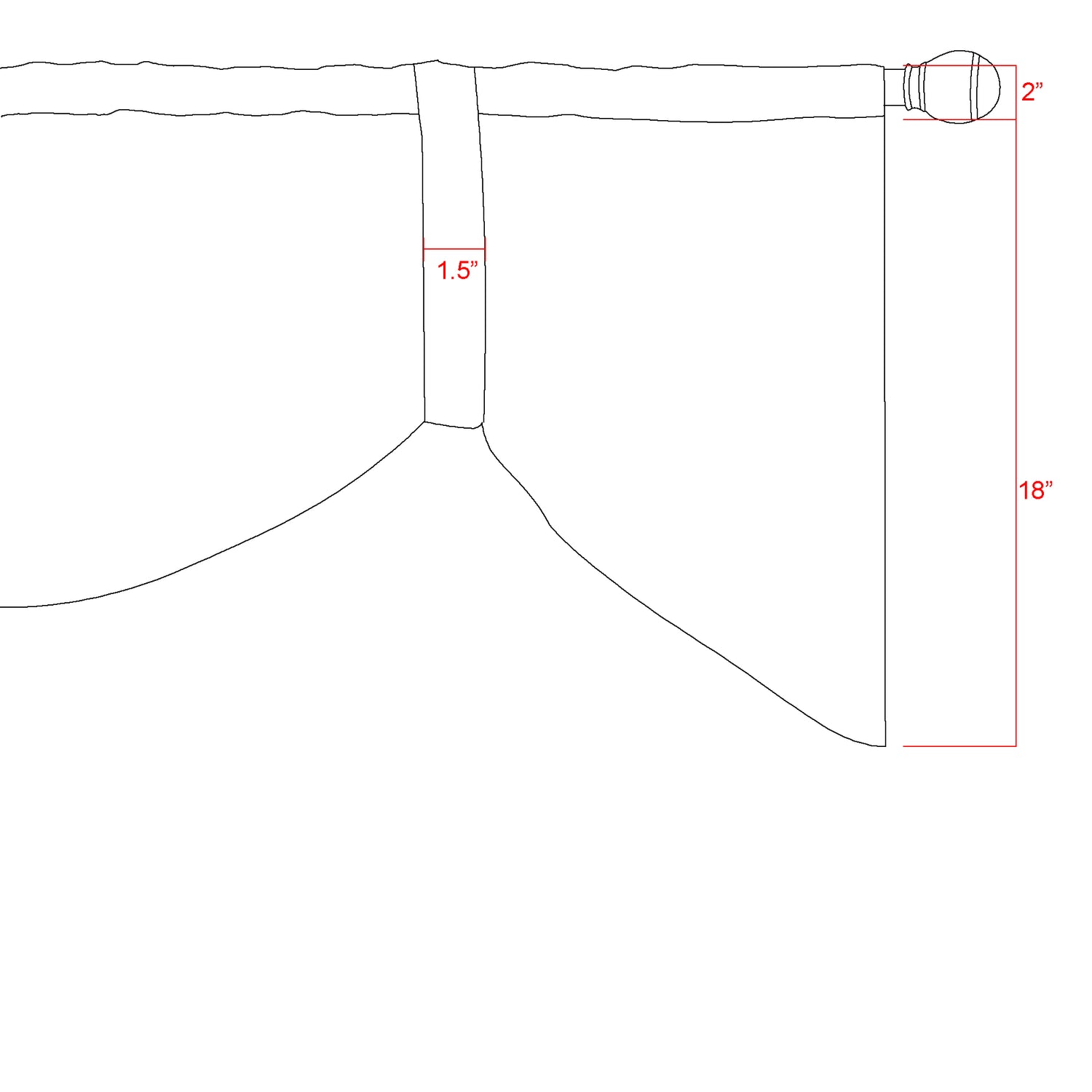 Ogee Kitchen Sheer Curtain - Set of 3 (56"x20"&28"x36")