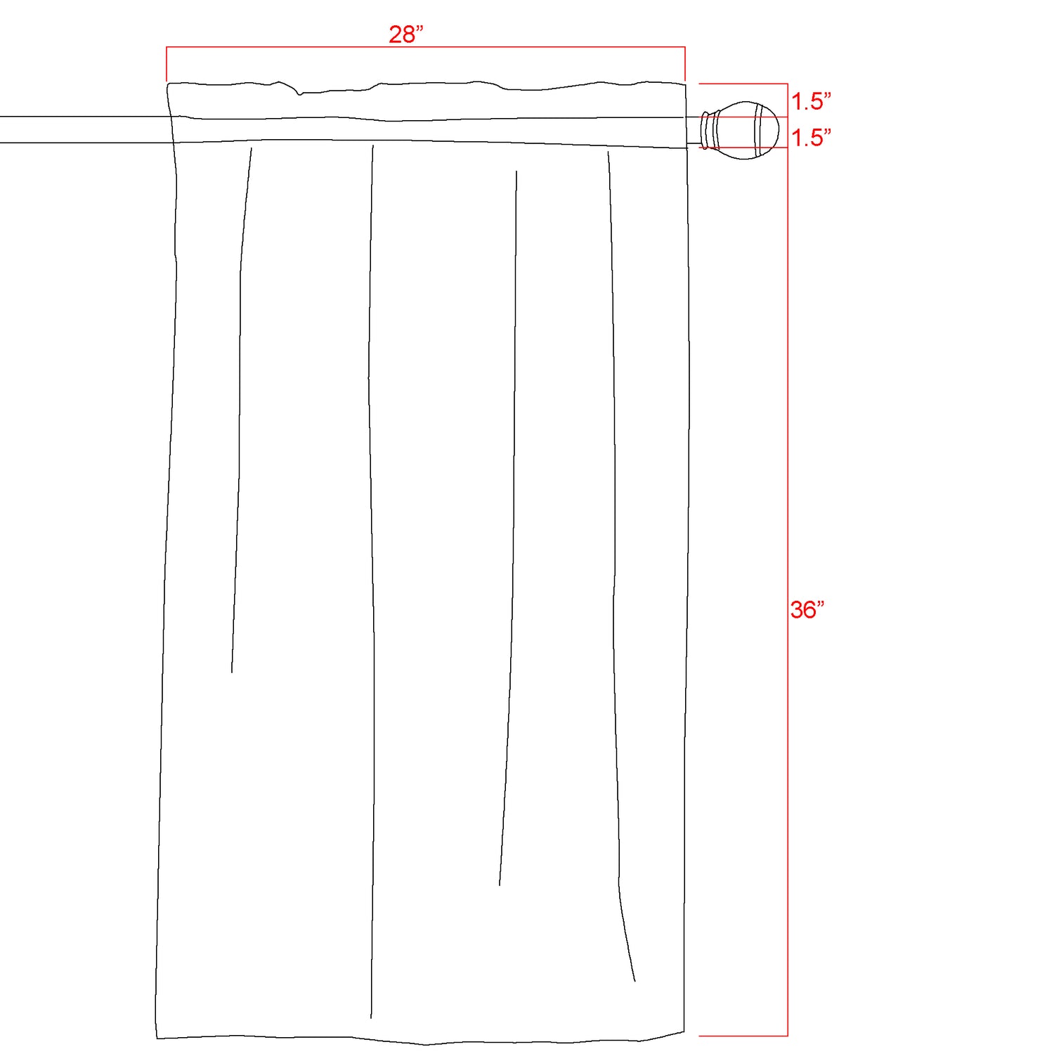 Ogee Kitchen Sheer Curtain - Set of 3 (56"x20"&28"x36")