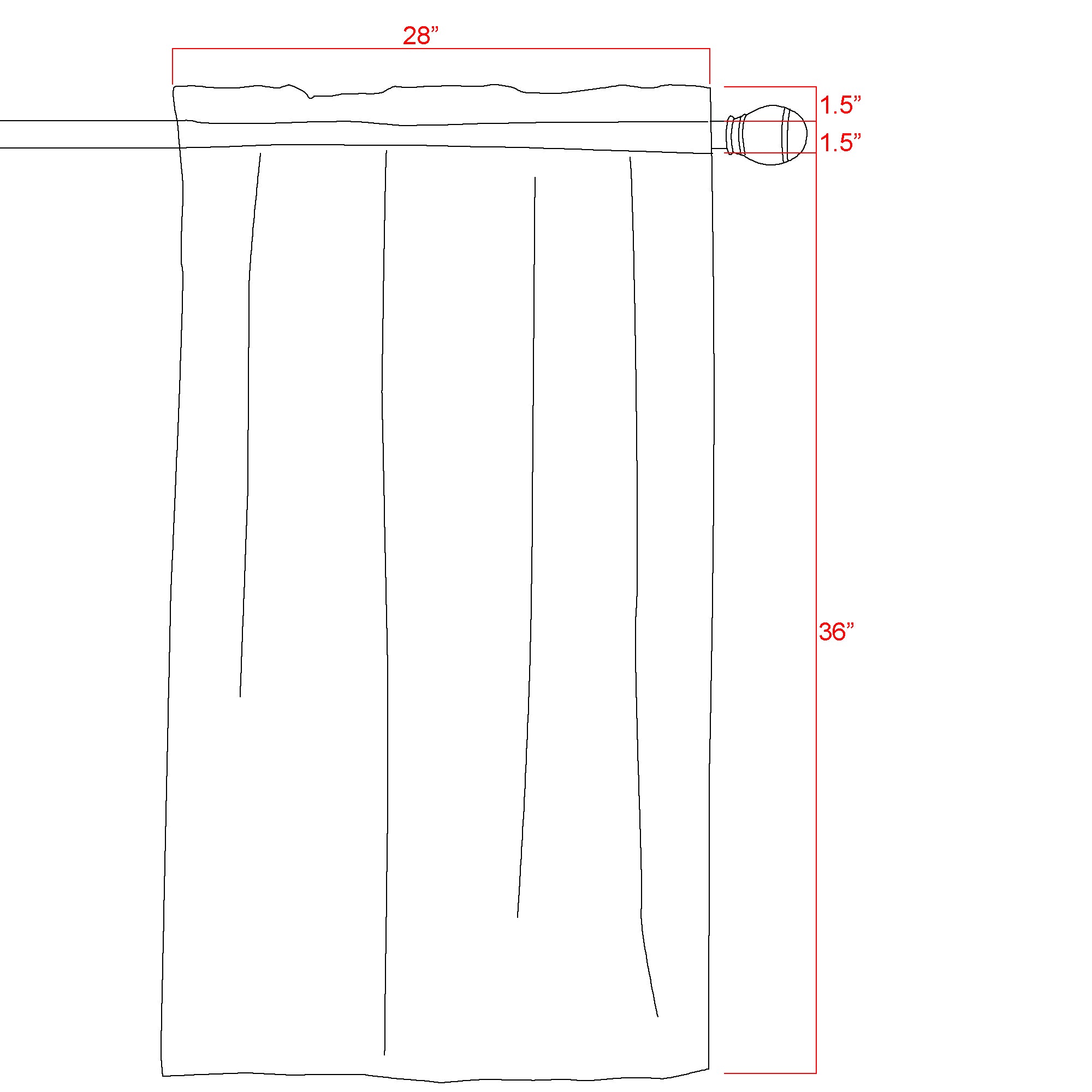 Ogee Kitchen Sheer Curtain - Set of 3 (56"x20"&28"x36")