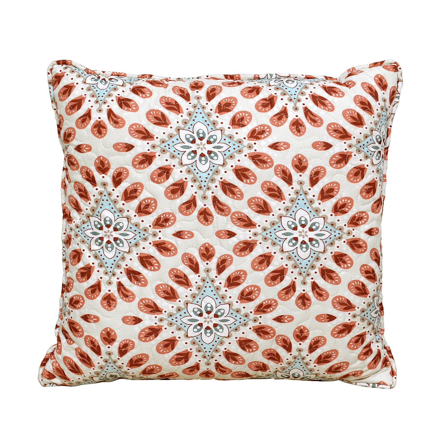 5 Piece Bennington Damask Printed Microfiber Quilt Bedspread Set
