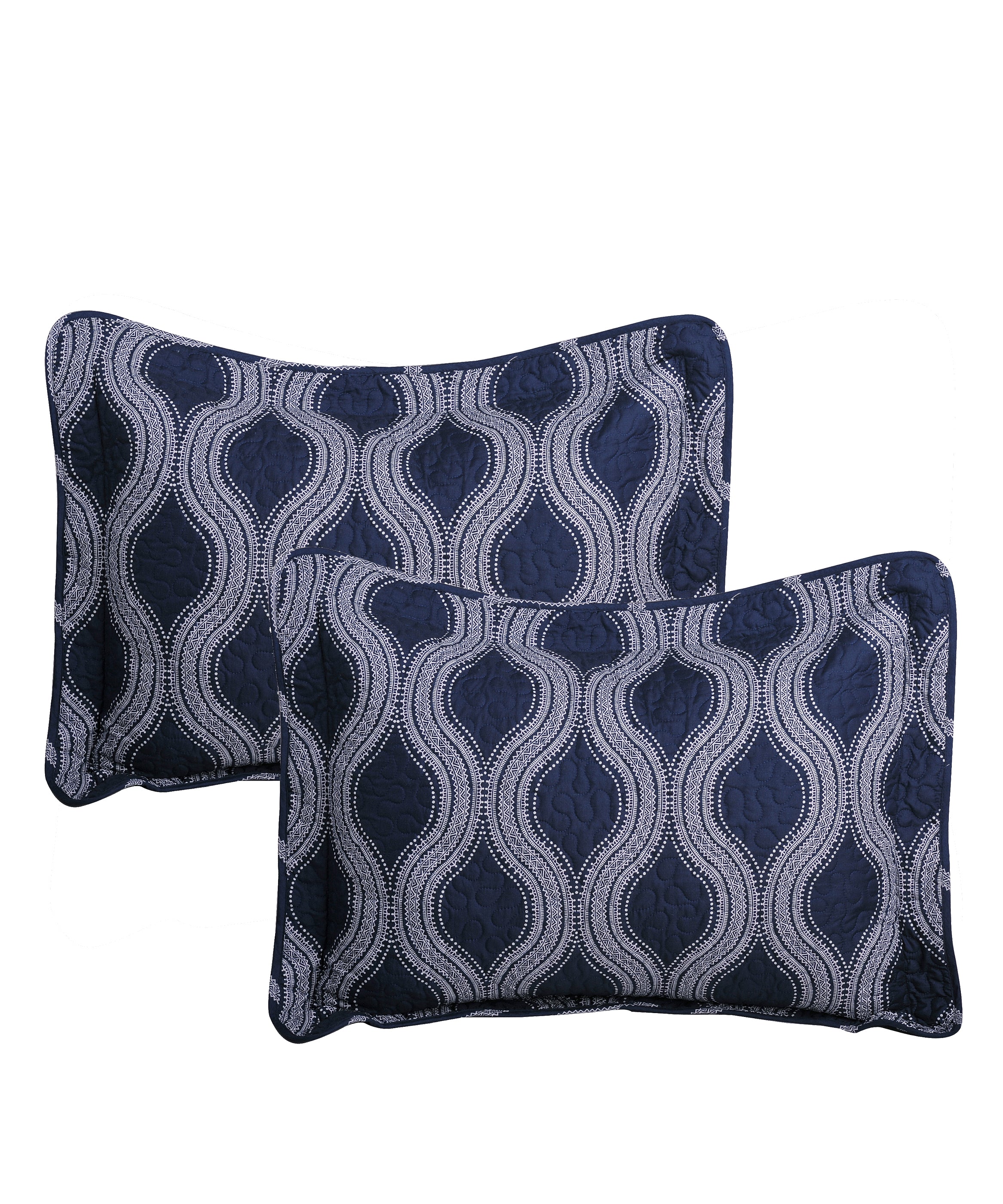 6 Piece Charleston Printed Microfiber Quilt Bedspread Set (90"x90")