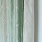 2 Piece Doris Diamond Embroidery Faux Silk Curtain set - Silver Blue