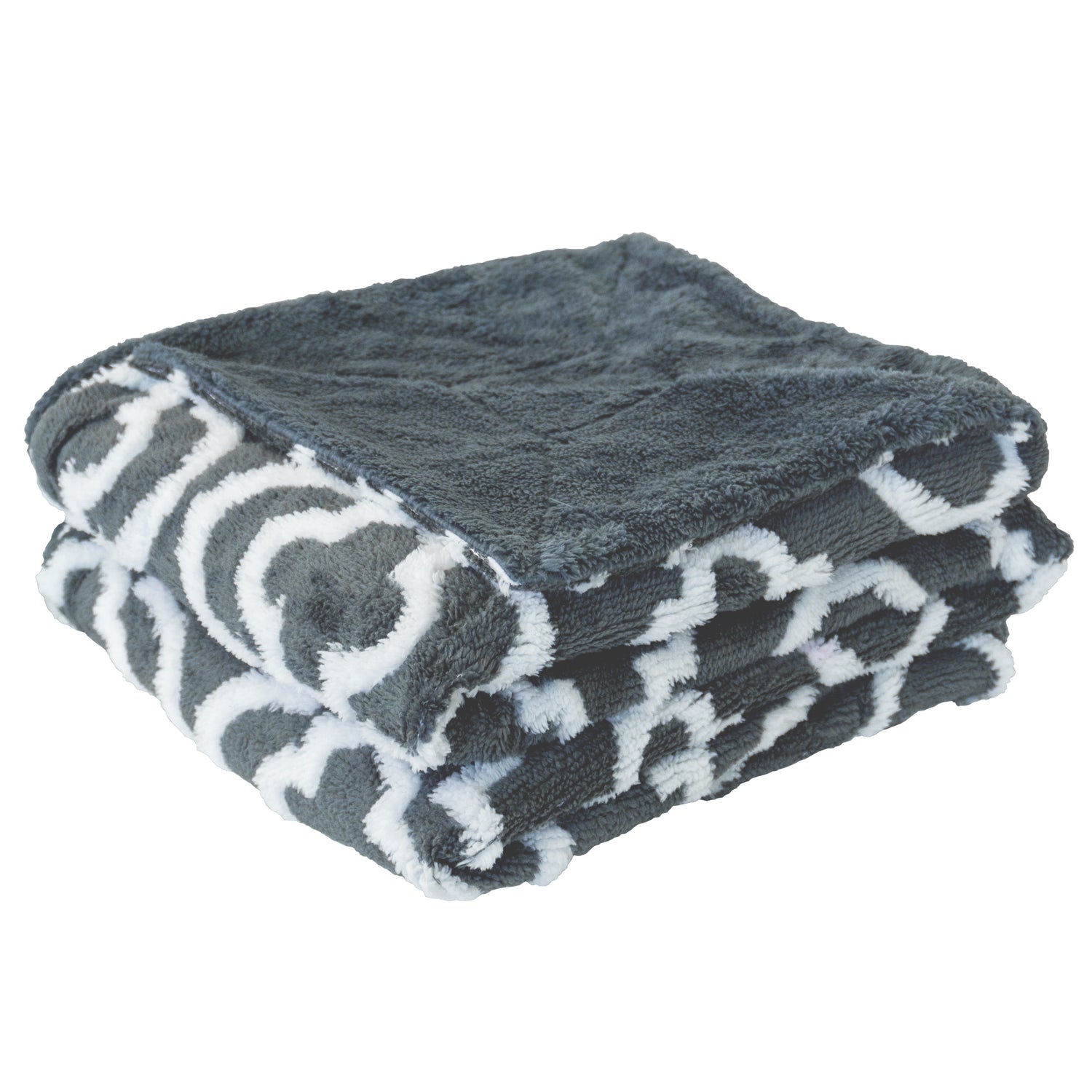 Jacquard Sherpa Throw Blanket (50"x60")