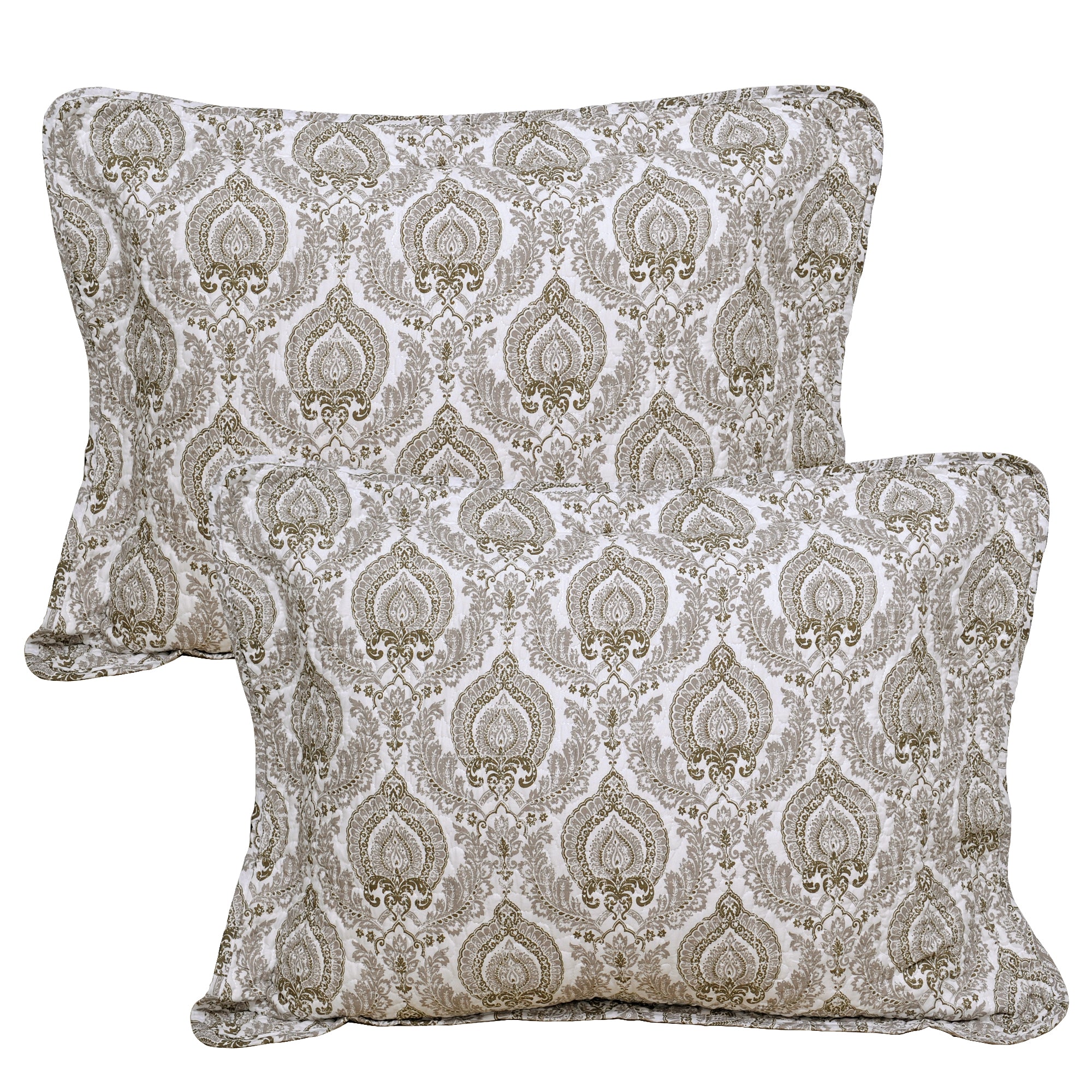 5 Piece Heart DSK Printed Microfiber Quilt Bedspread Set (Queen 90"x90“)