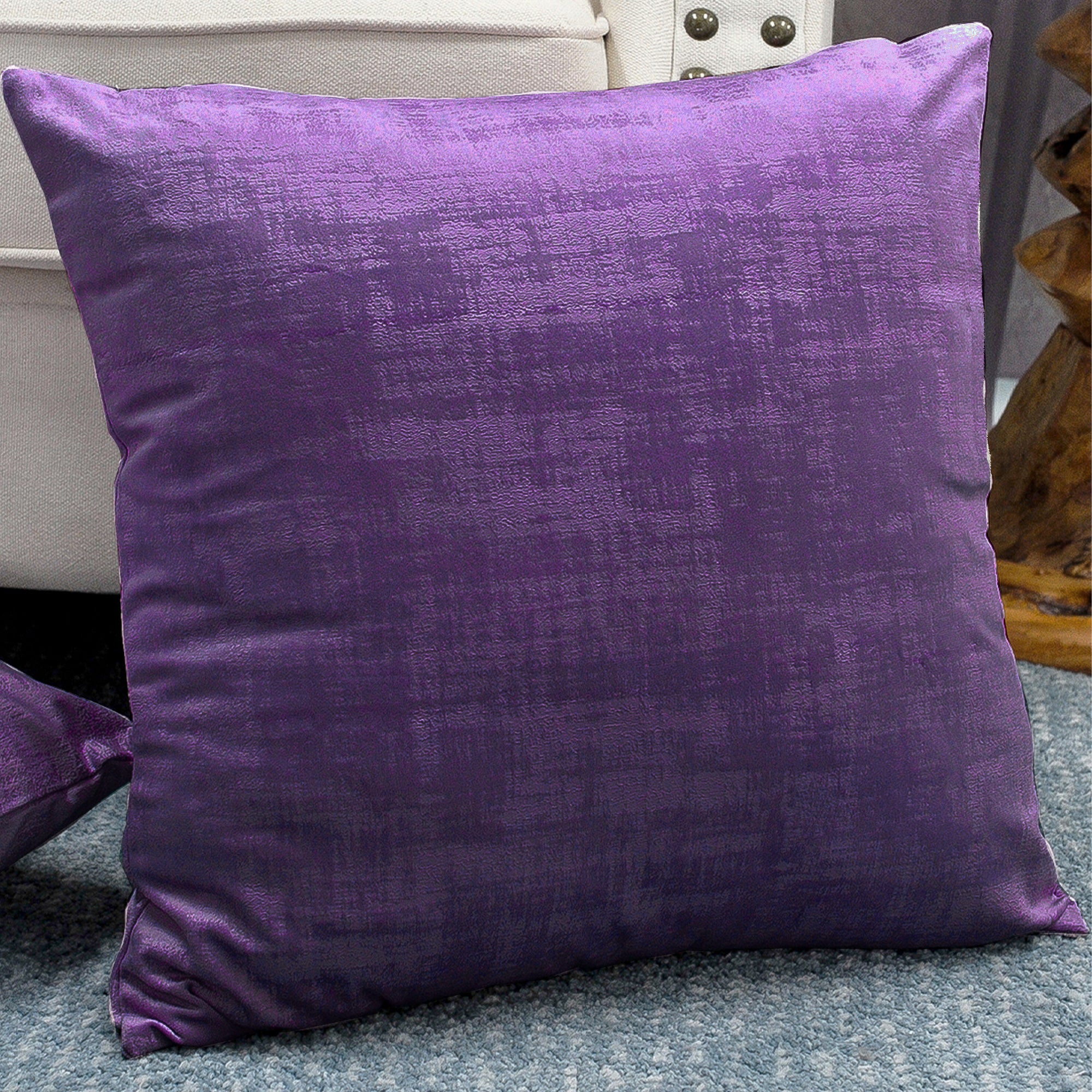 Textured Velvet 4 Piece Decorative Pillow Covers (20" x 20")