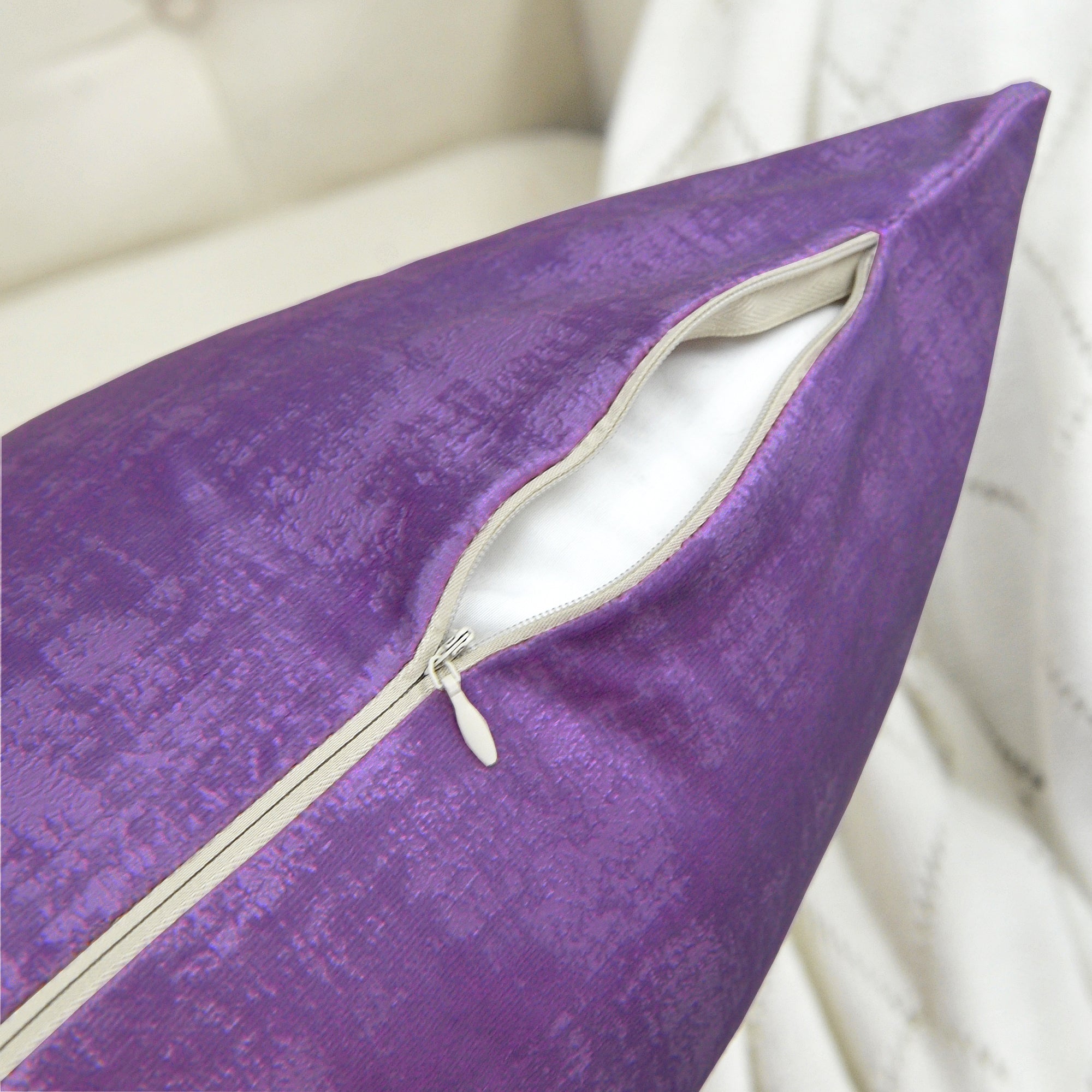 Textured Velvet 4 Piece Decorative Pillow Covers (20" x 20")