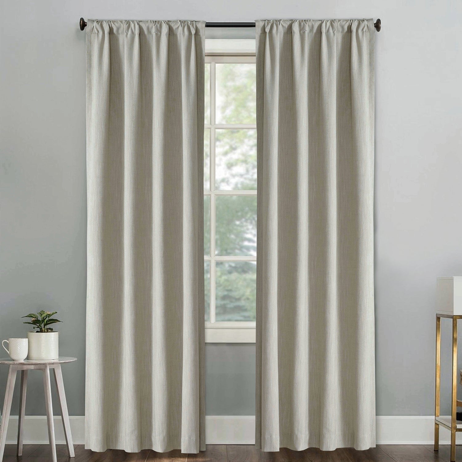 Bedford Linen Blended Curtain - Set of 2